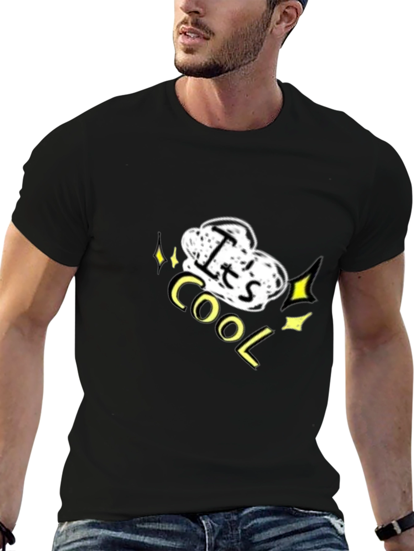Its Cool Graphic Black T-Shirt