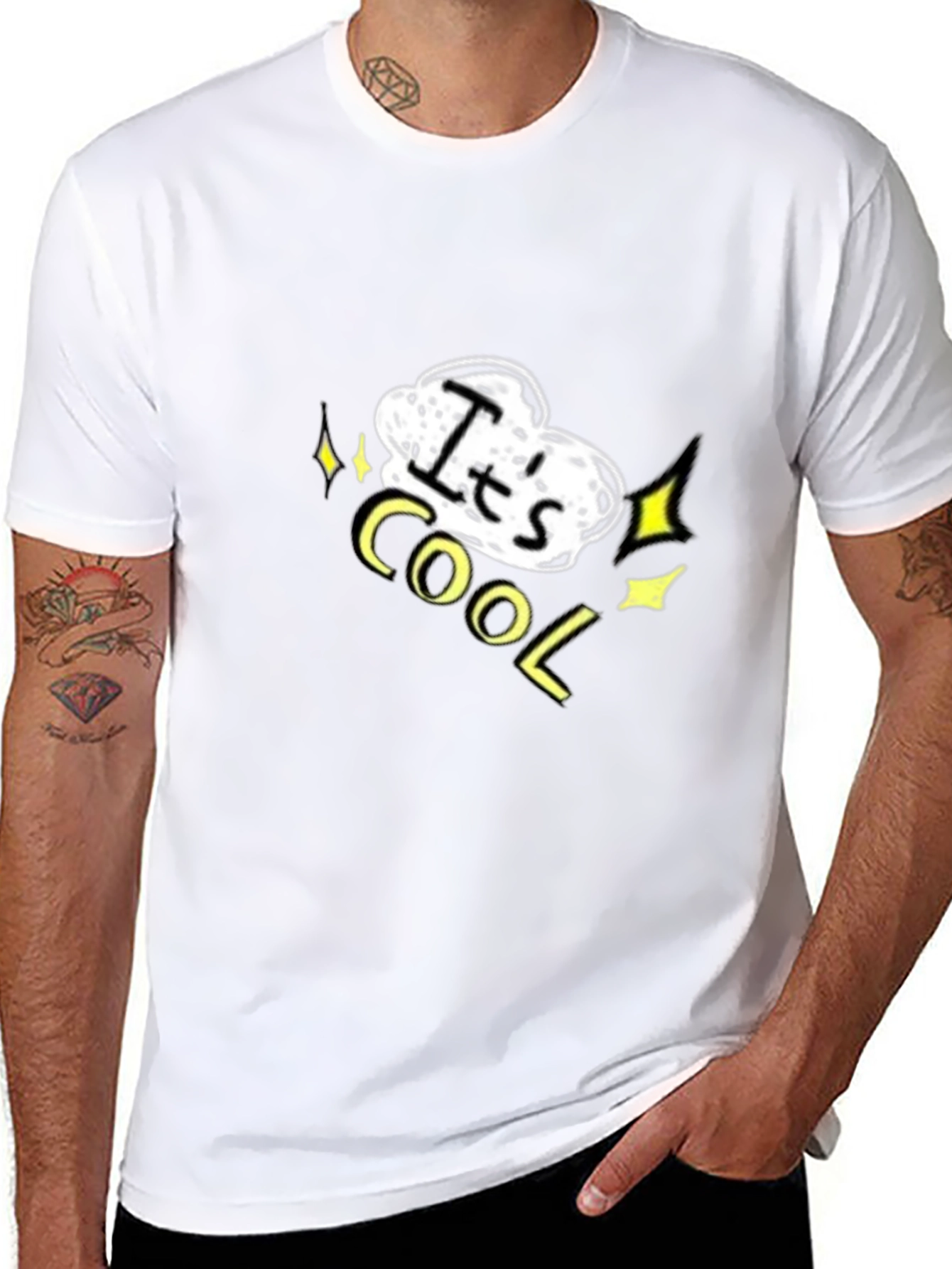 Its Cool Graphic Black T-Shirt