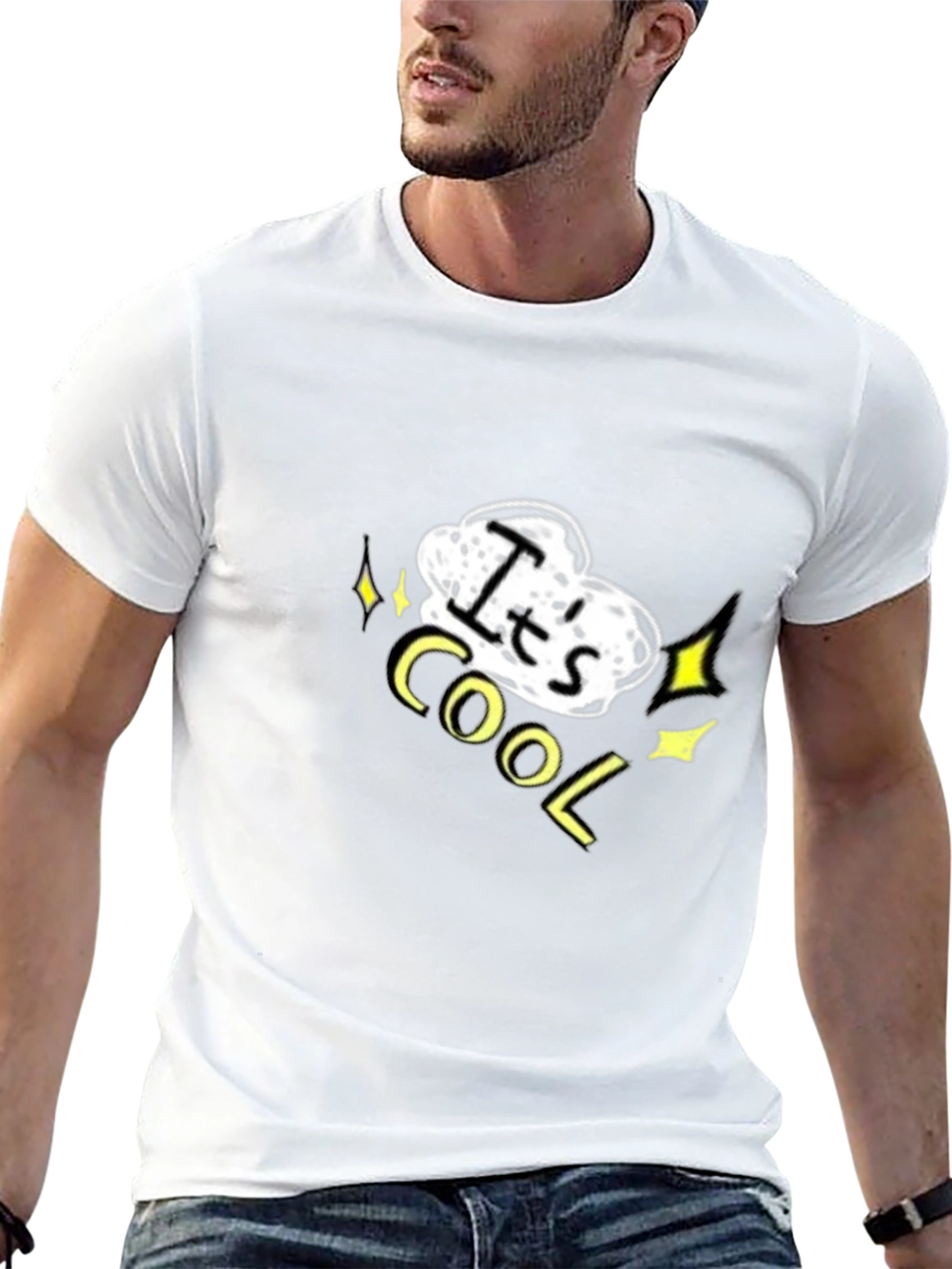 Its Cool Graphic Black T-Shirt