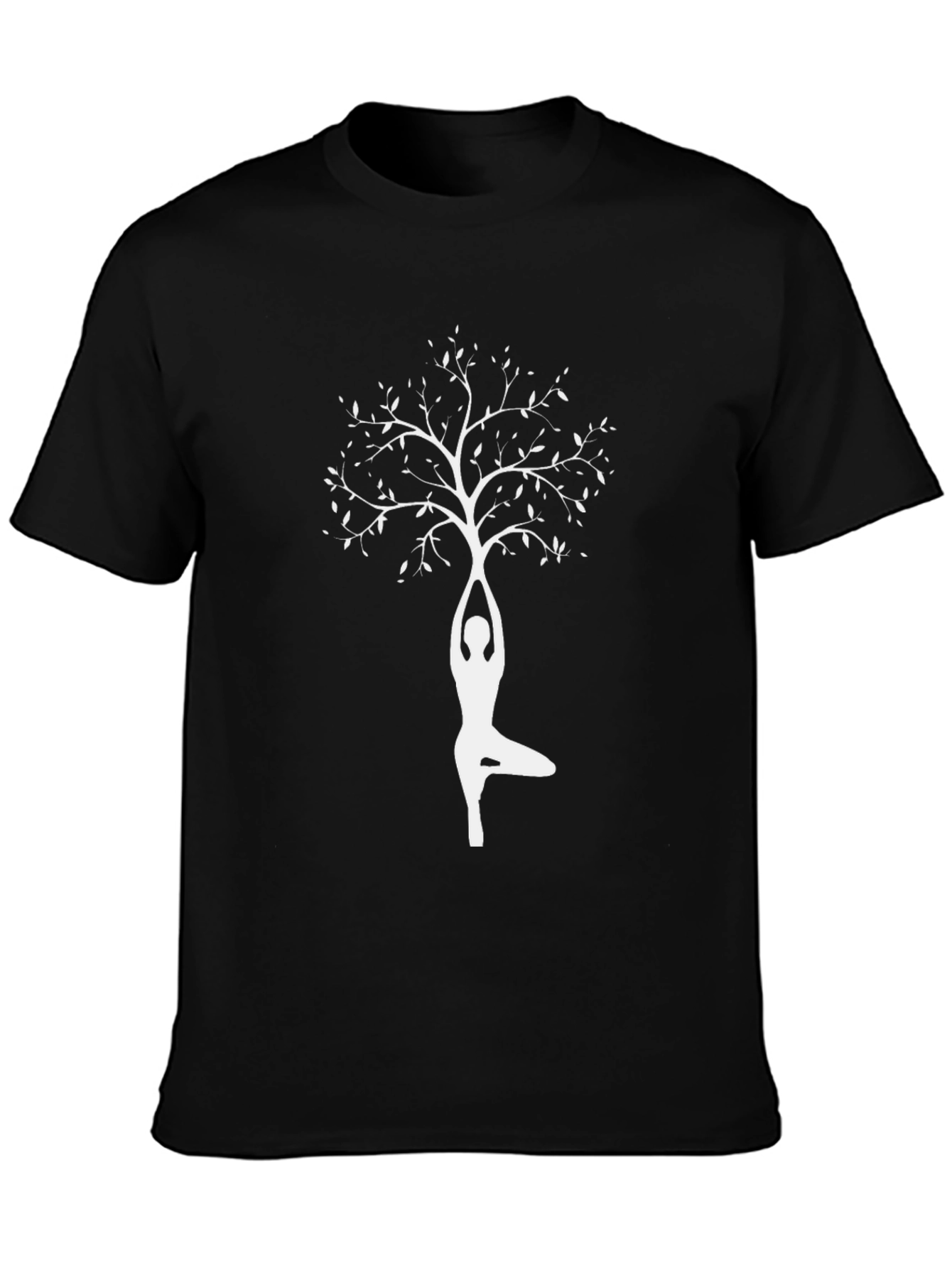 Yoga Tree Graphic T-Shirt - Black