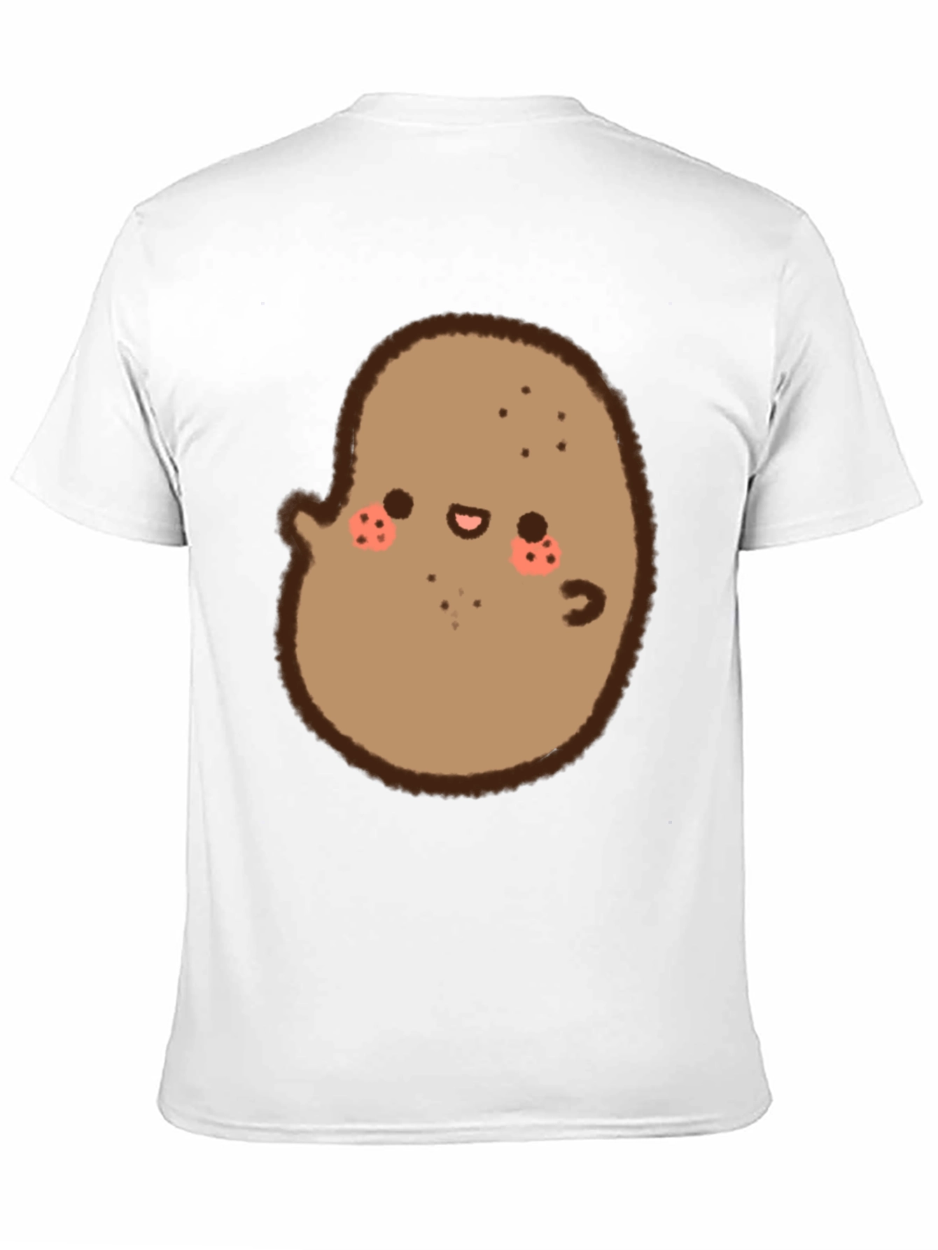 Cute Potato Graphic Black T-Shirt