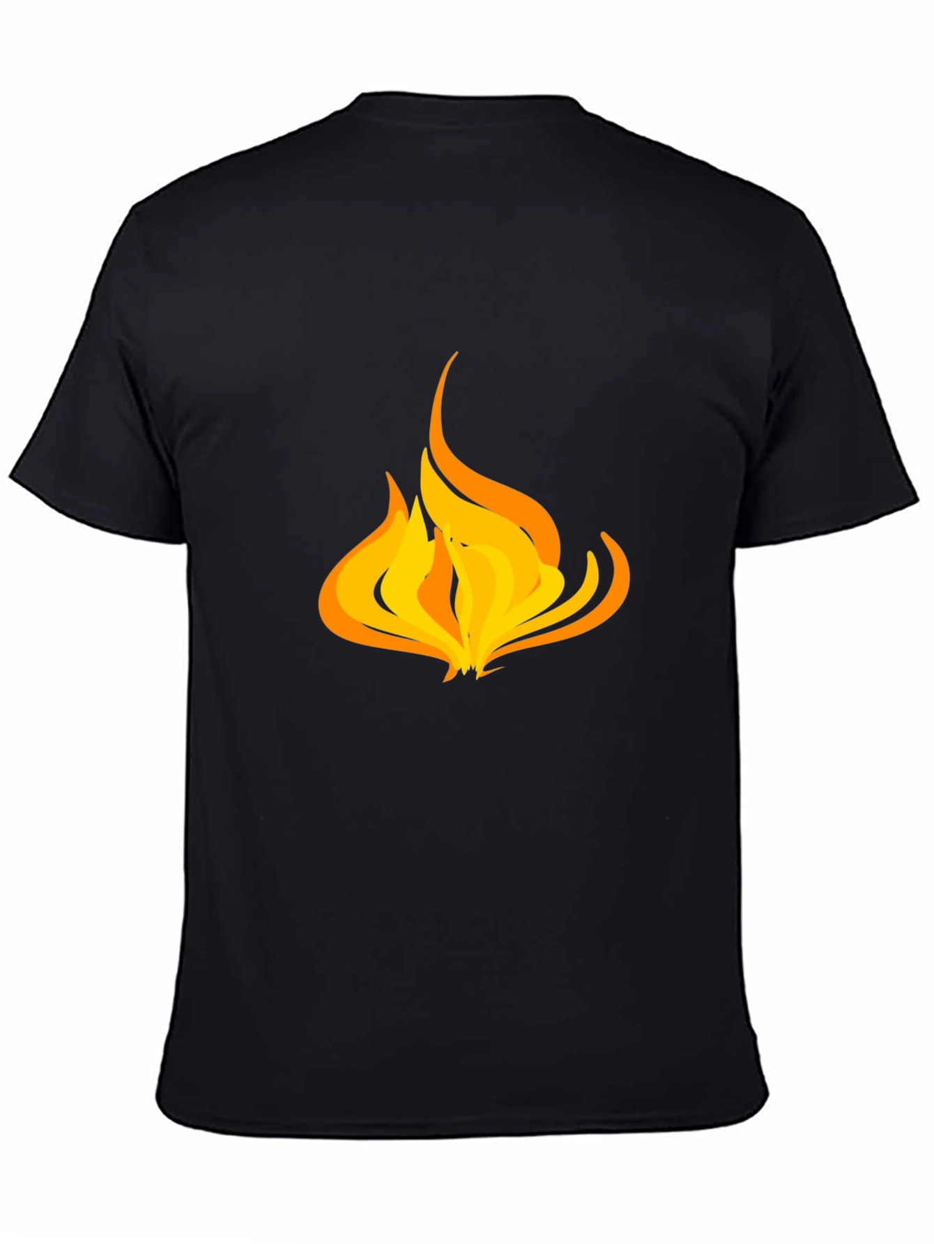 Flame Graphic Black T-Shirt - Casual Style
