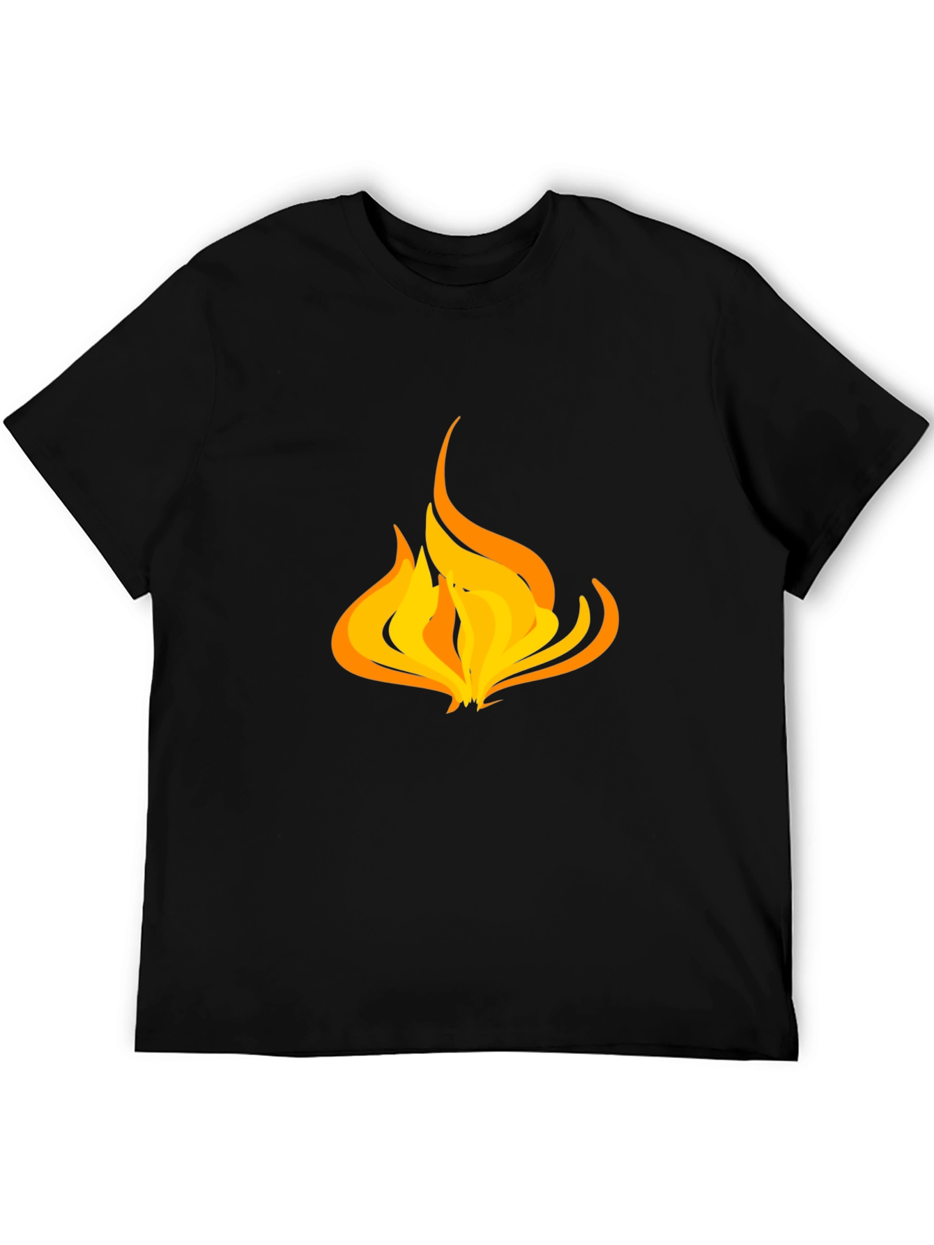 Flame Graphic Black T-Shirt - Casual Style