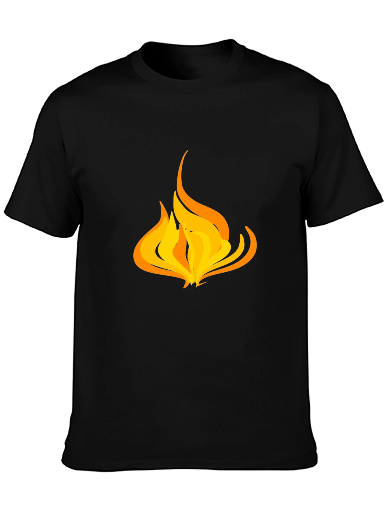 Flame Graphic Black T-Shirt - Casual Style