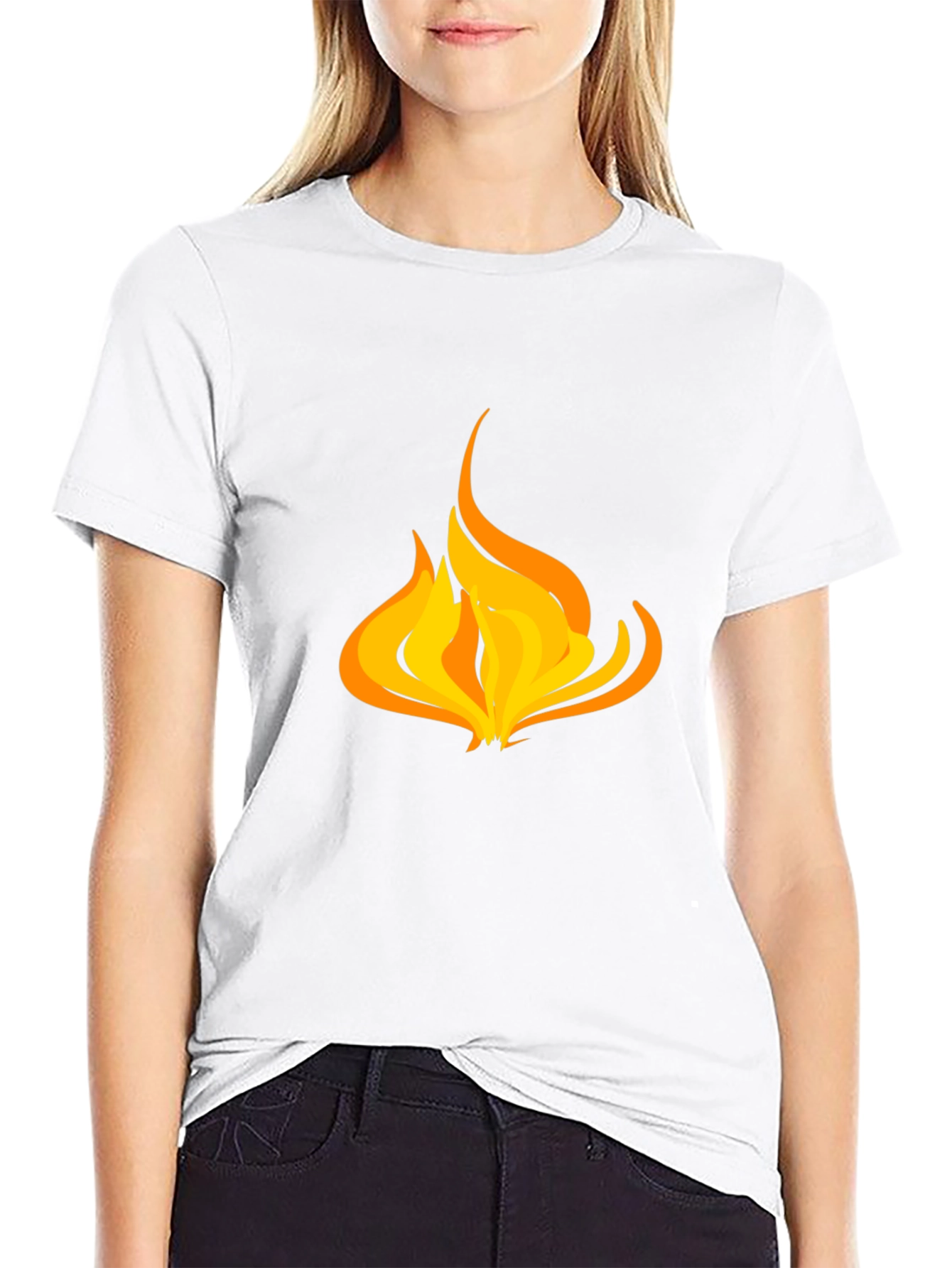 Flame Graphic Black T-Shirt - Casual Style