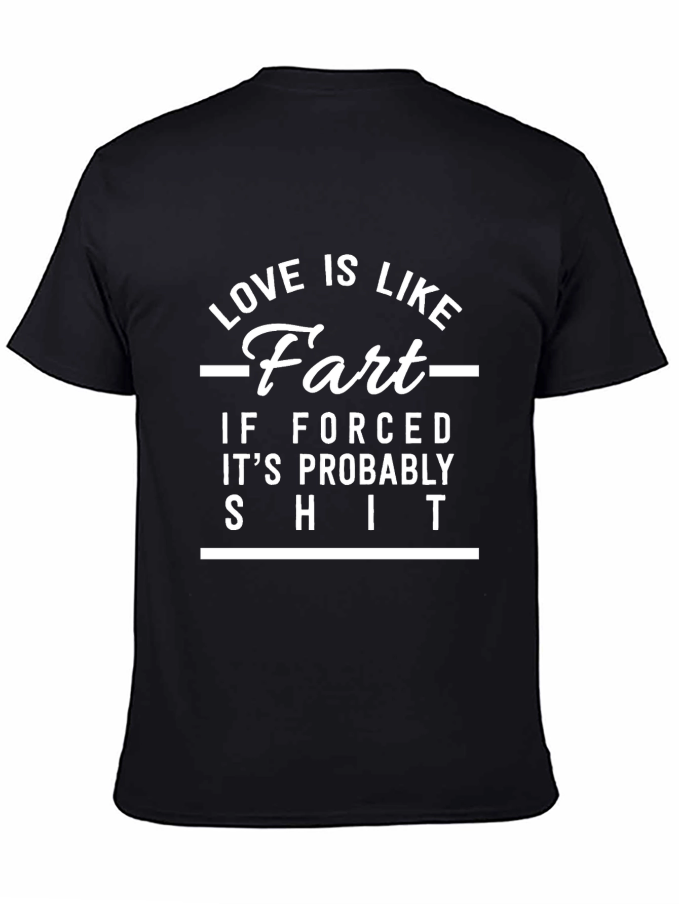Funny Love Fart Graphic Tee - Black T-Shirt