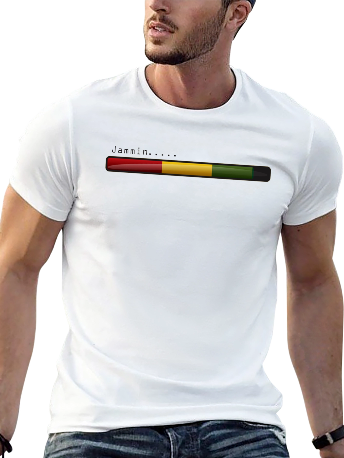 Rasta Stripe Graphic Tee - Casual Comfort