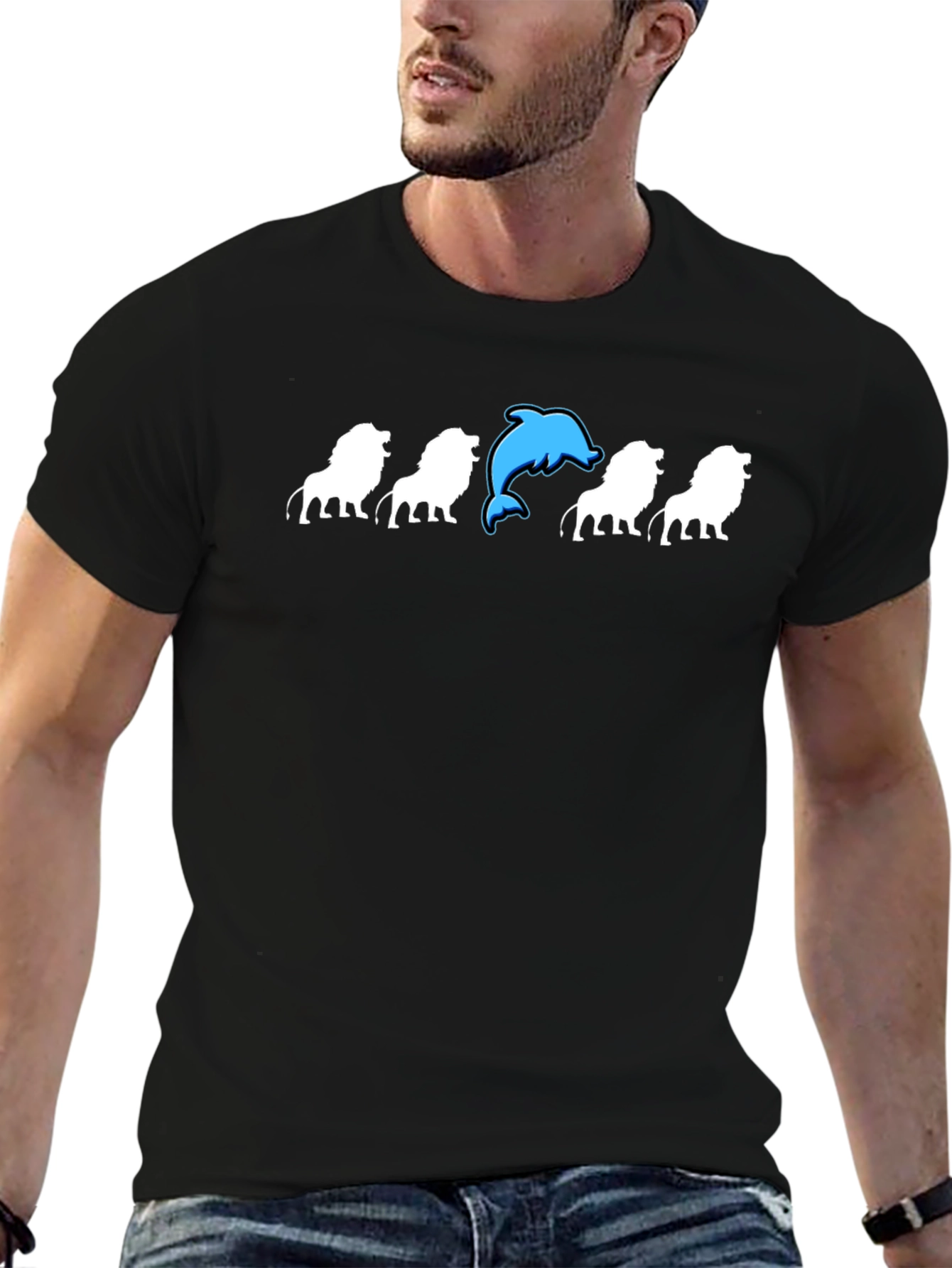 Black Graphic Tee - Be Different Design