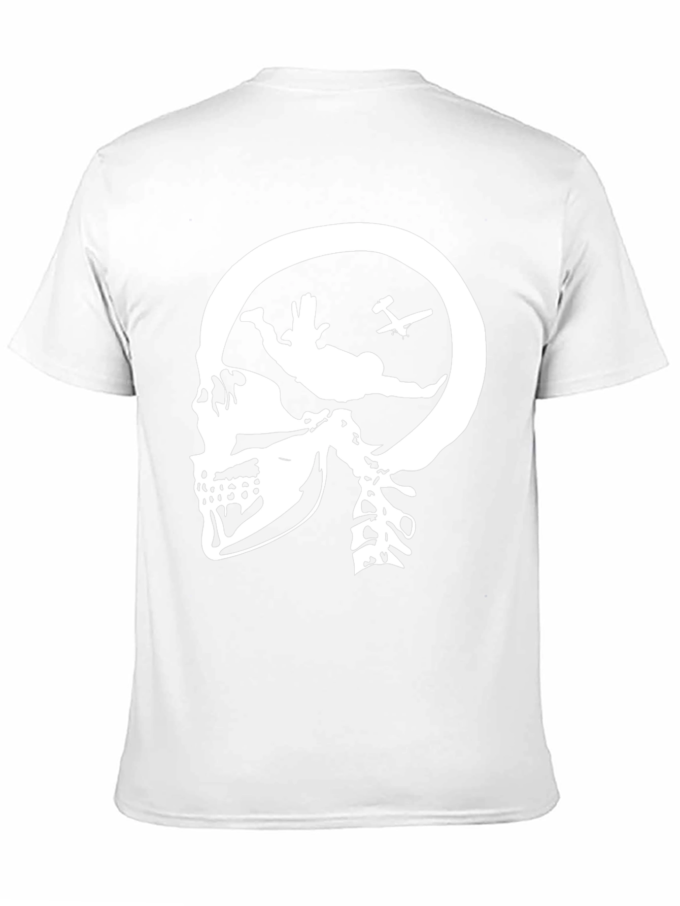 Skull Skydiving T-Shirt - Black Graphic Tee