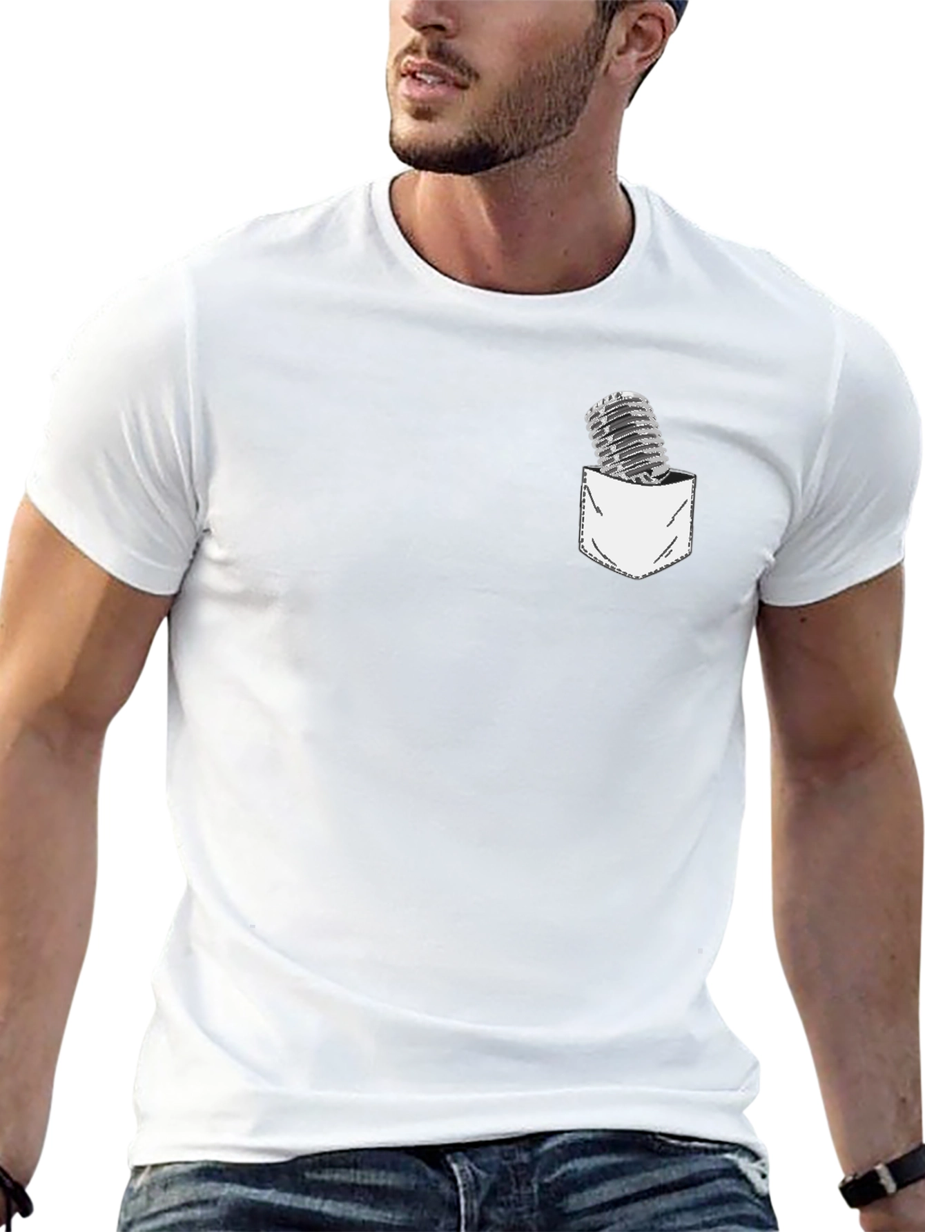 Retro Mic Pocket Graphic Tee