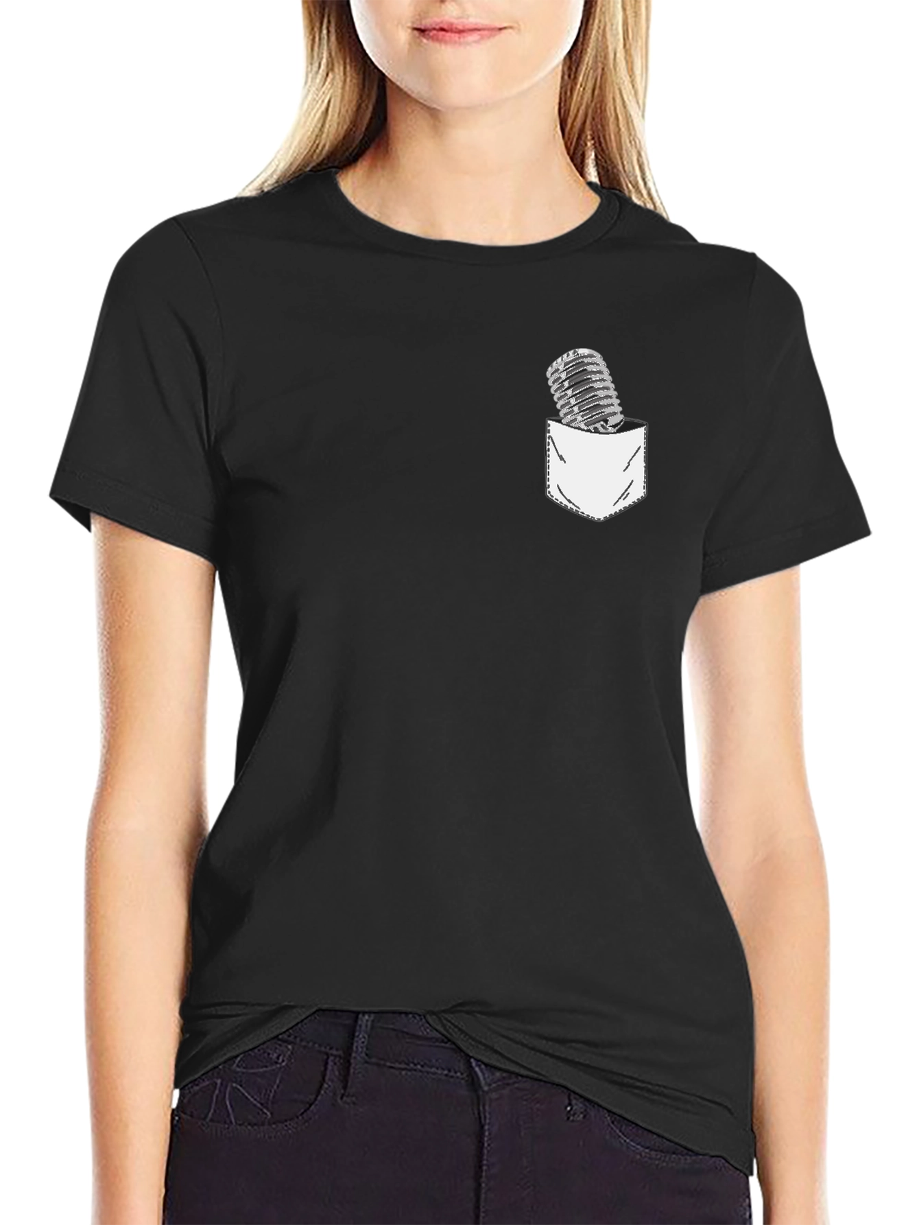 Retro Mic Pocket Graphic Tee