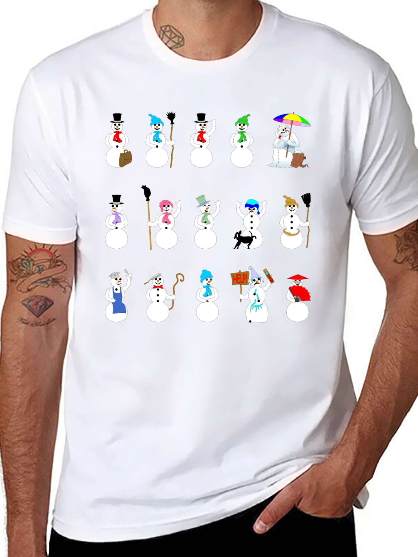 Novelty Snowman T-Shirt