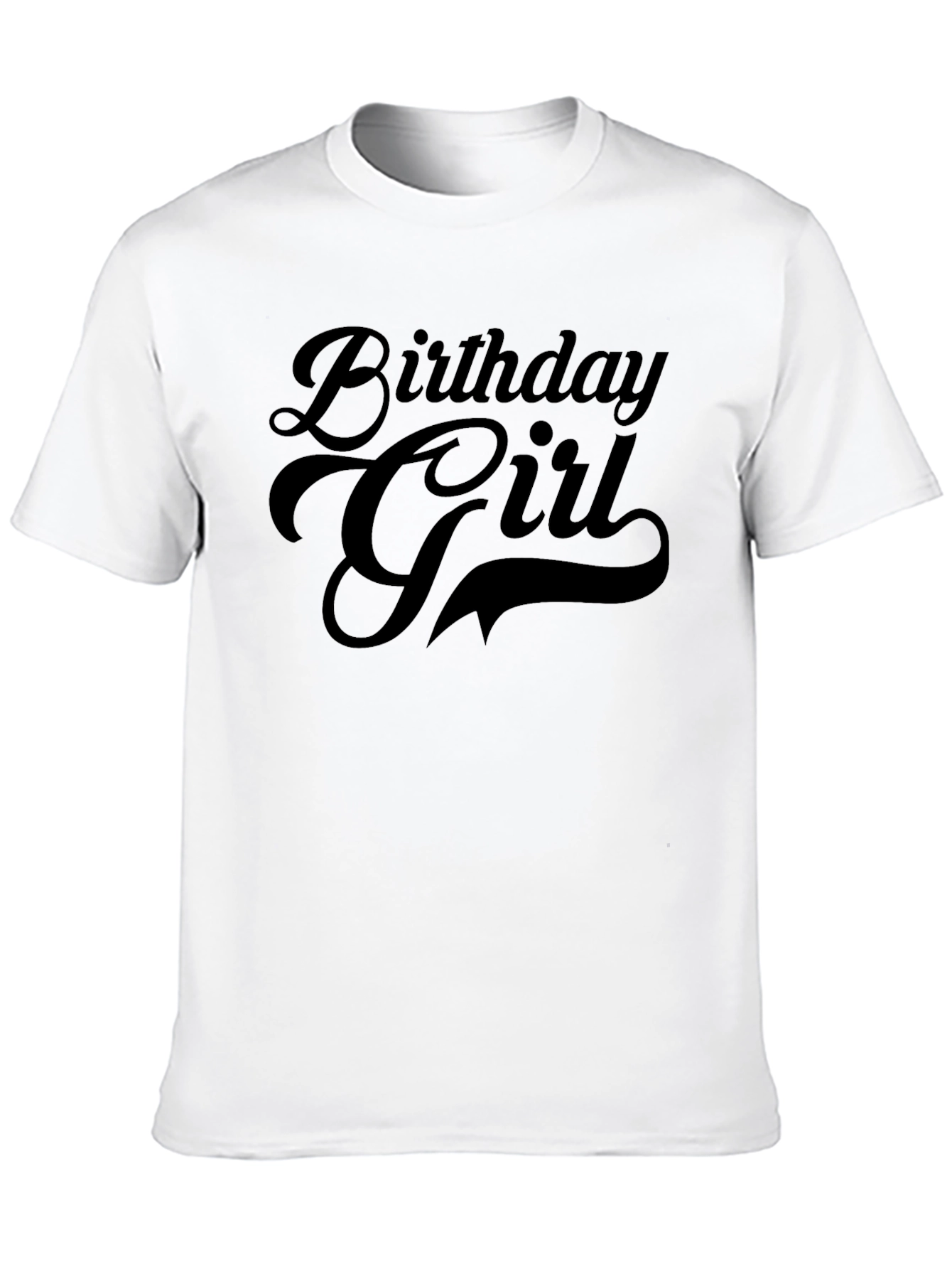 Birthday Girl Black Graphic T-Shirt