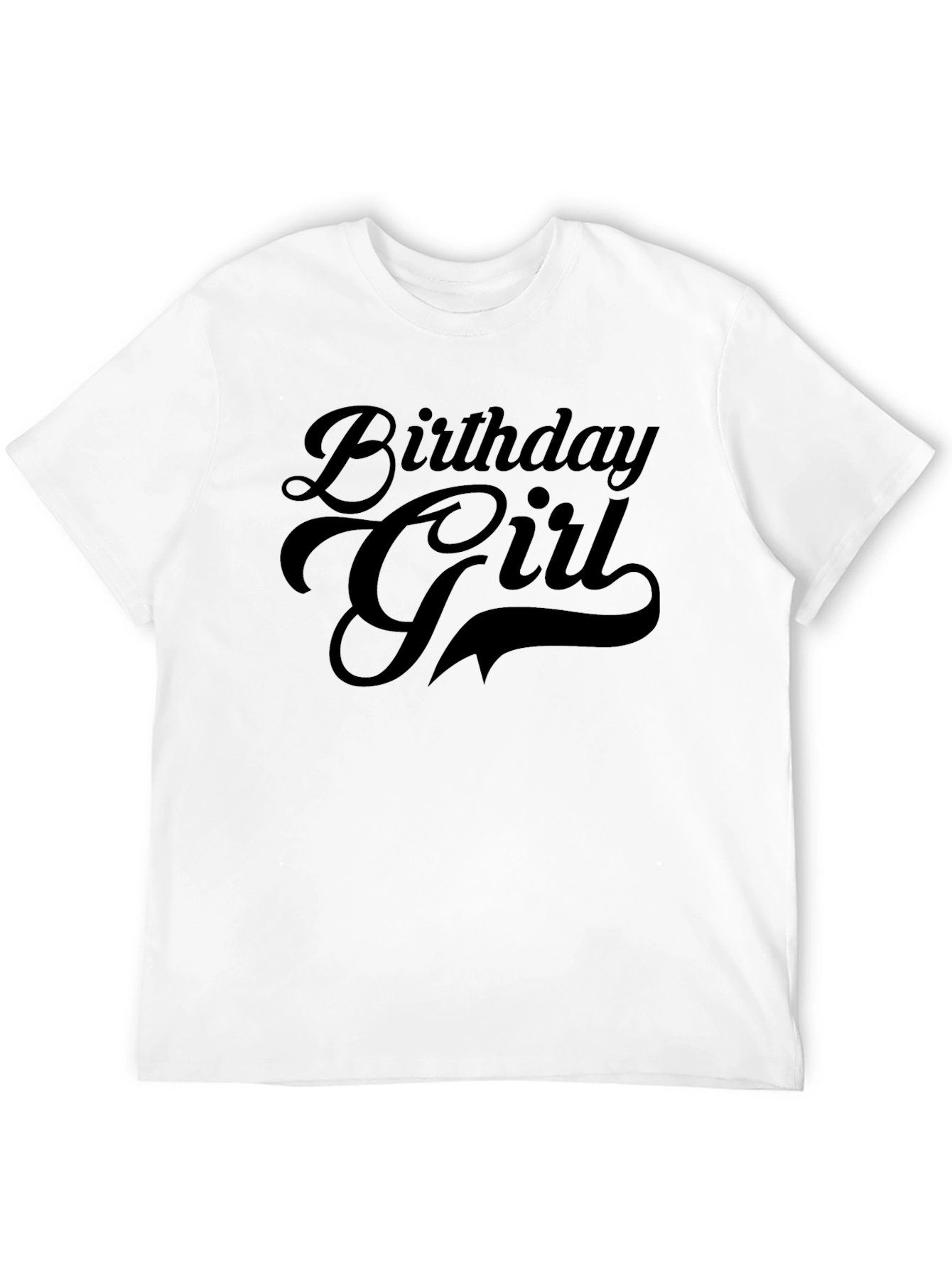 Birthday Girl Black Graphic T-Shirt