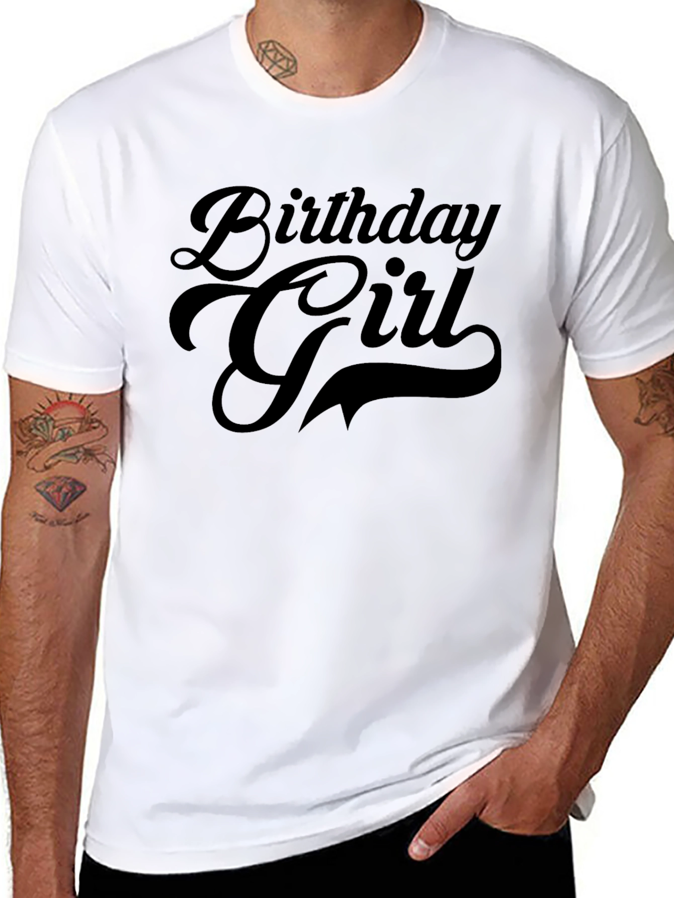 Birthday Girl Black Graphic T-Shirt