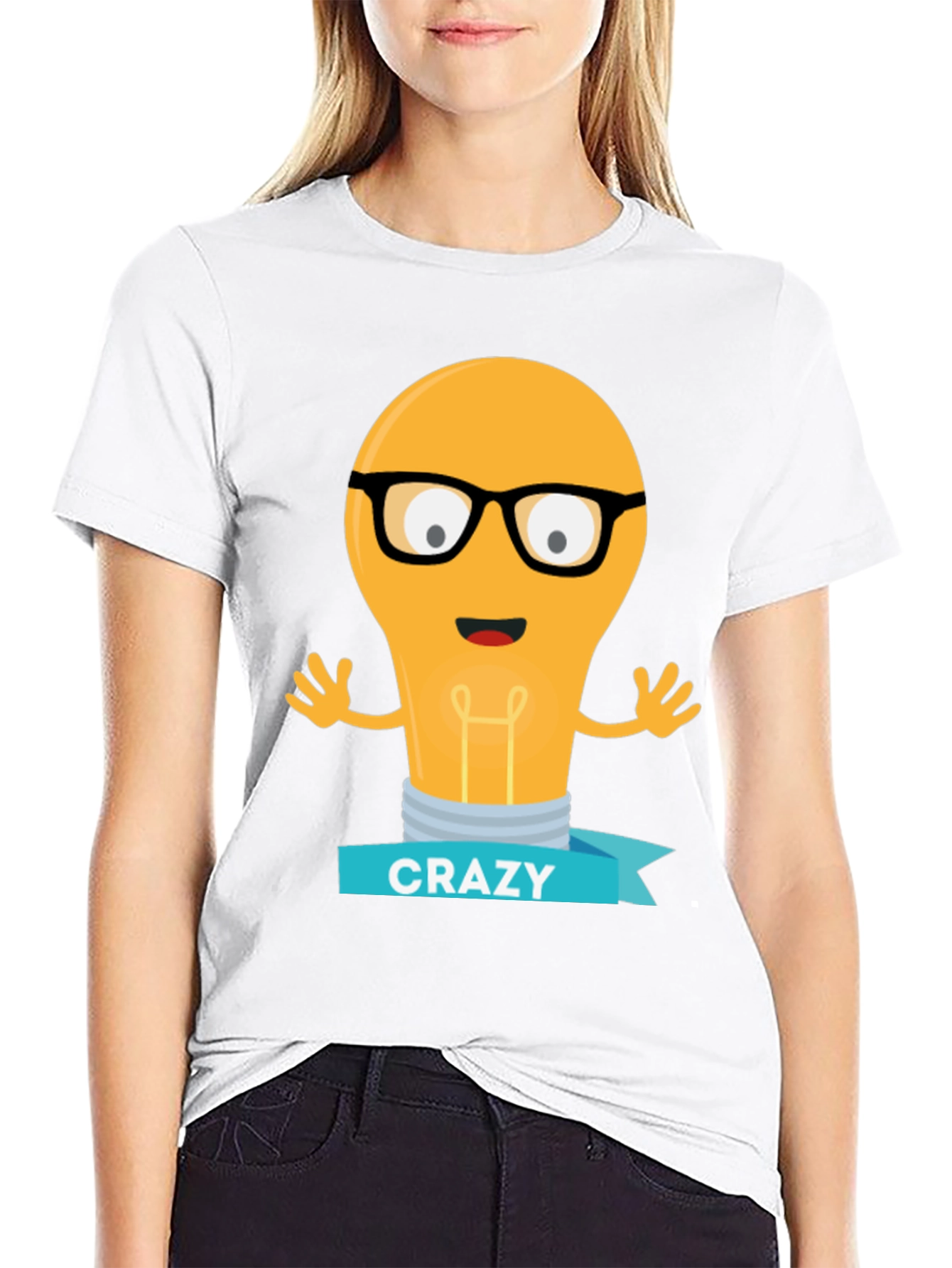 Crazy Idea Light Bulb Mens T-Shirt