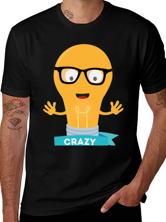 Crazy Idea Light Bulb Mens T-Shirt