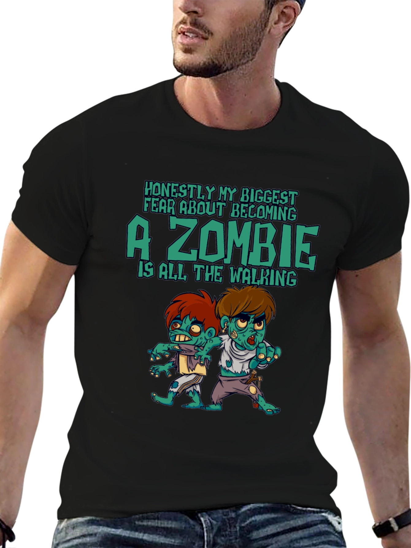Zombie Walking Graphic T-Shirt