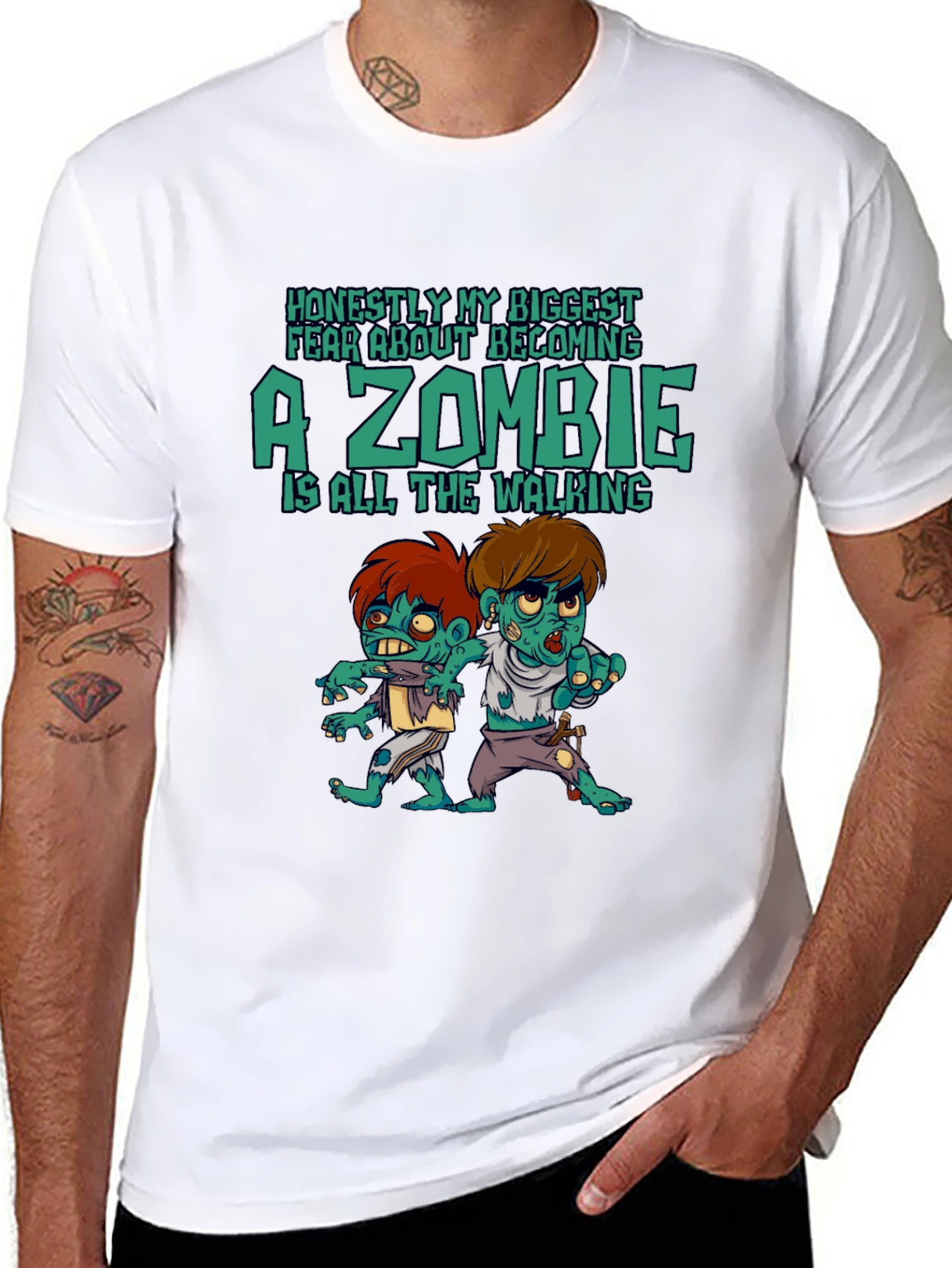 Zombie Walking Graphic T-Shirt