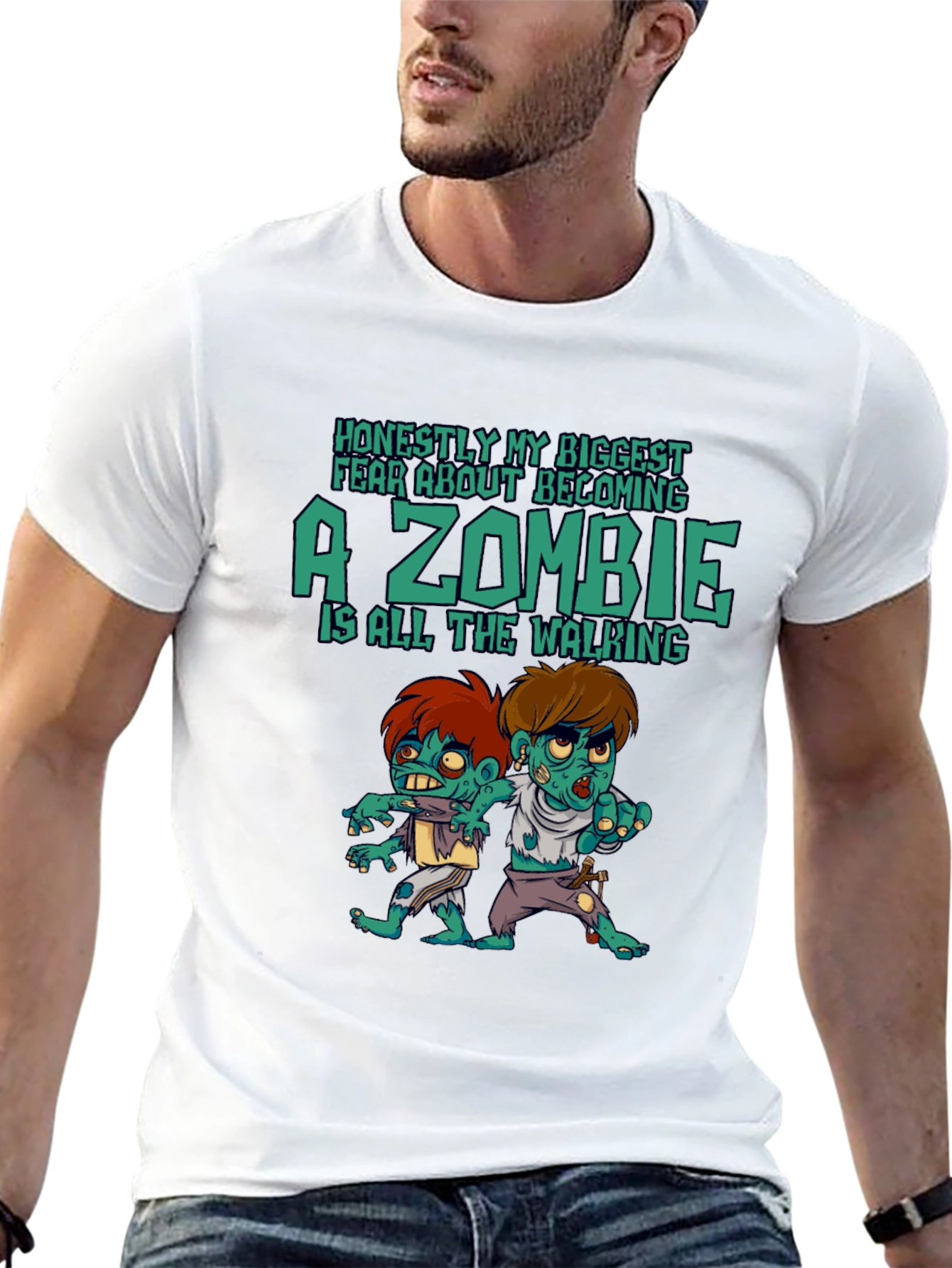Zombie Walking Graphic T-Shirt