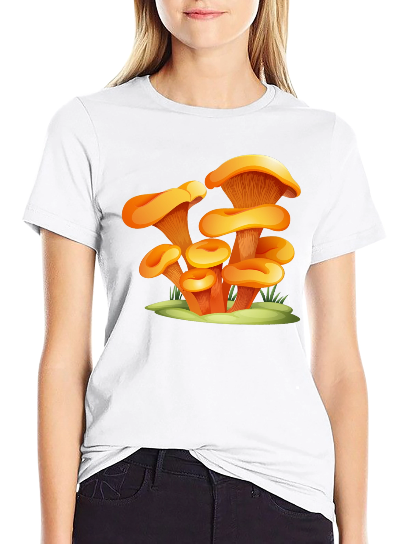 Mushroom Graphic Black T-Shirt