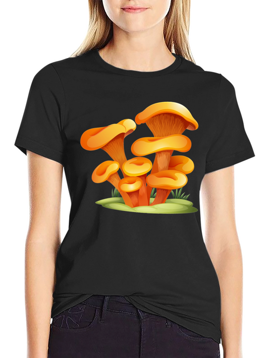 Mushroom Graphic Black T-Shirt