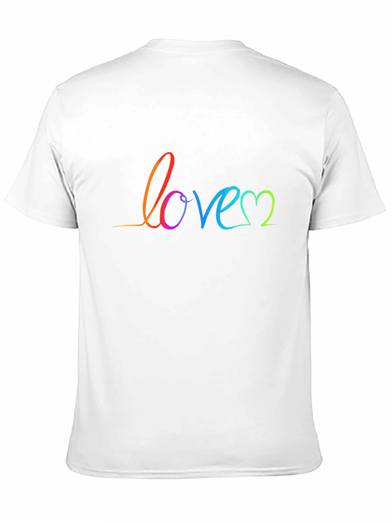 Rainbow Love Script Black T-Shirt