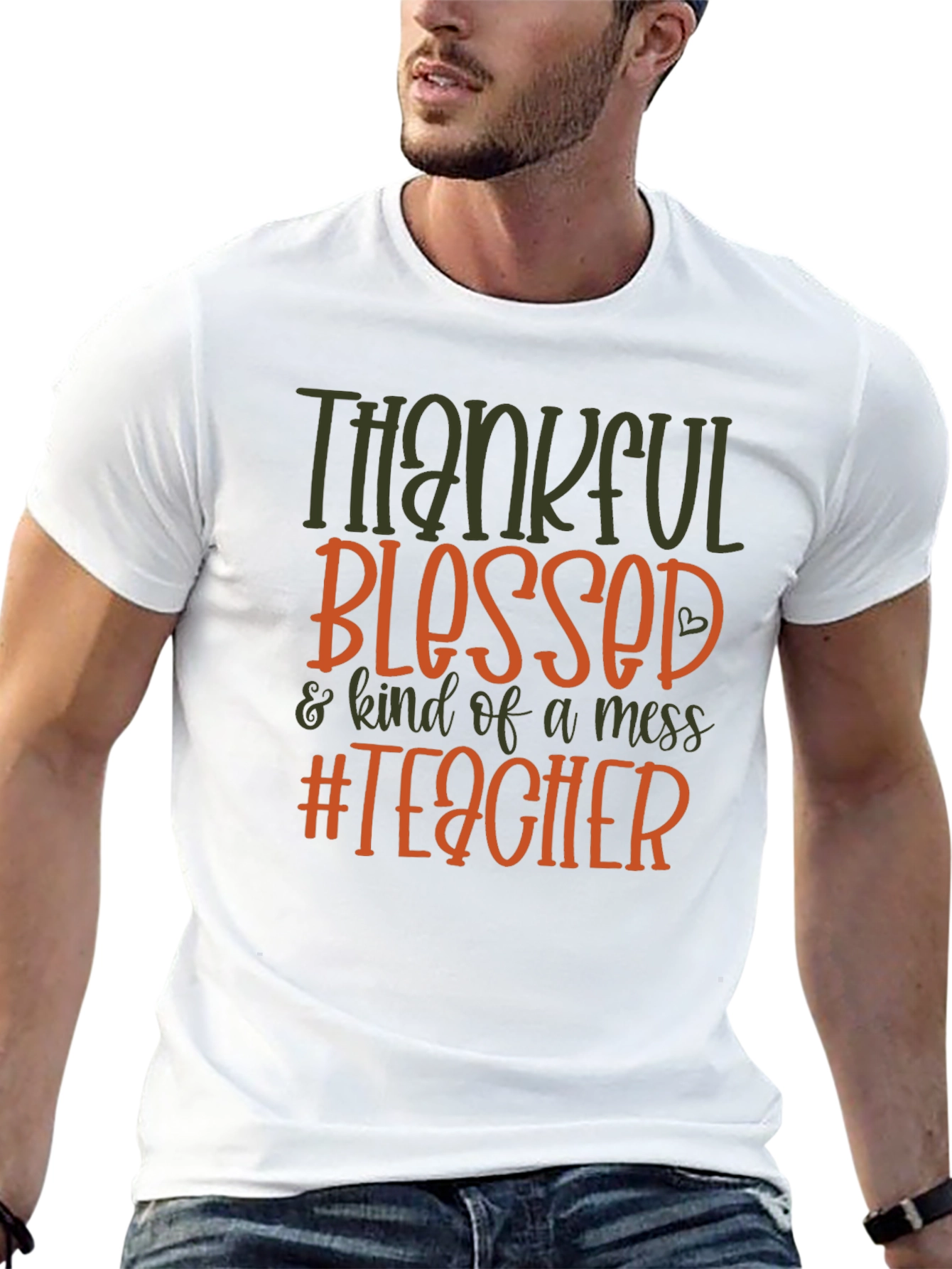 Thankful Blessed Teacher Graphic Tee