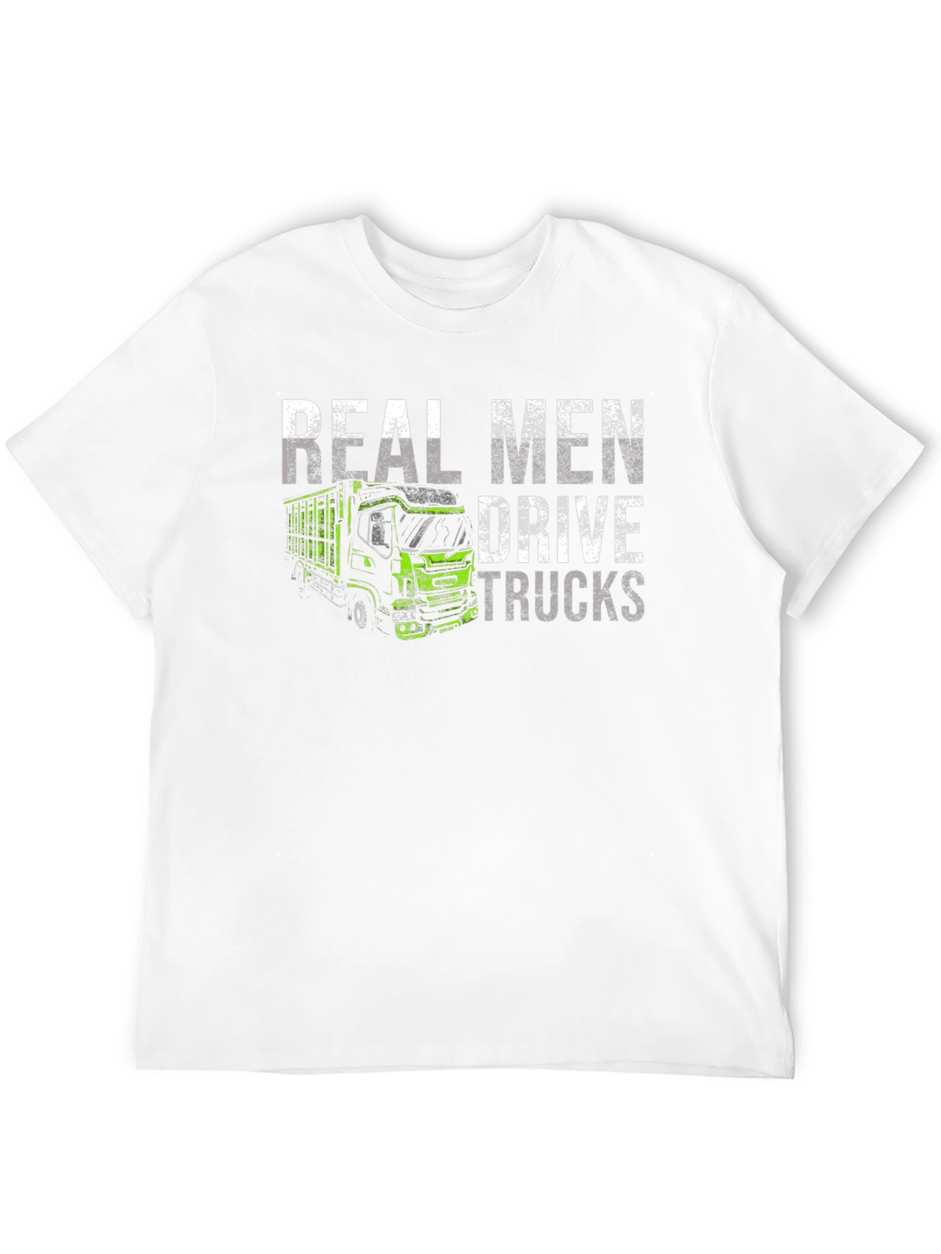 Real Men Drive Trucks Black T-Shirt