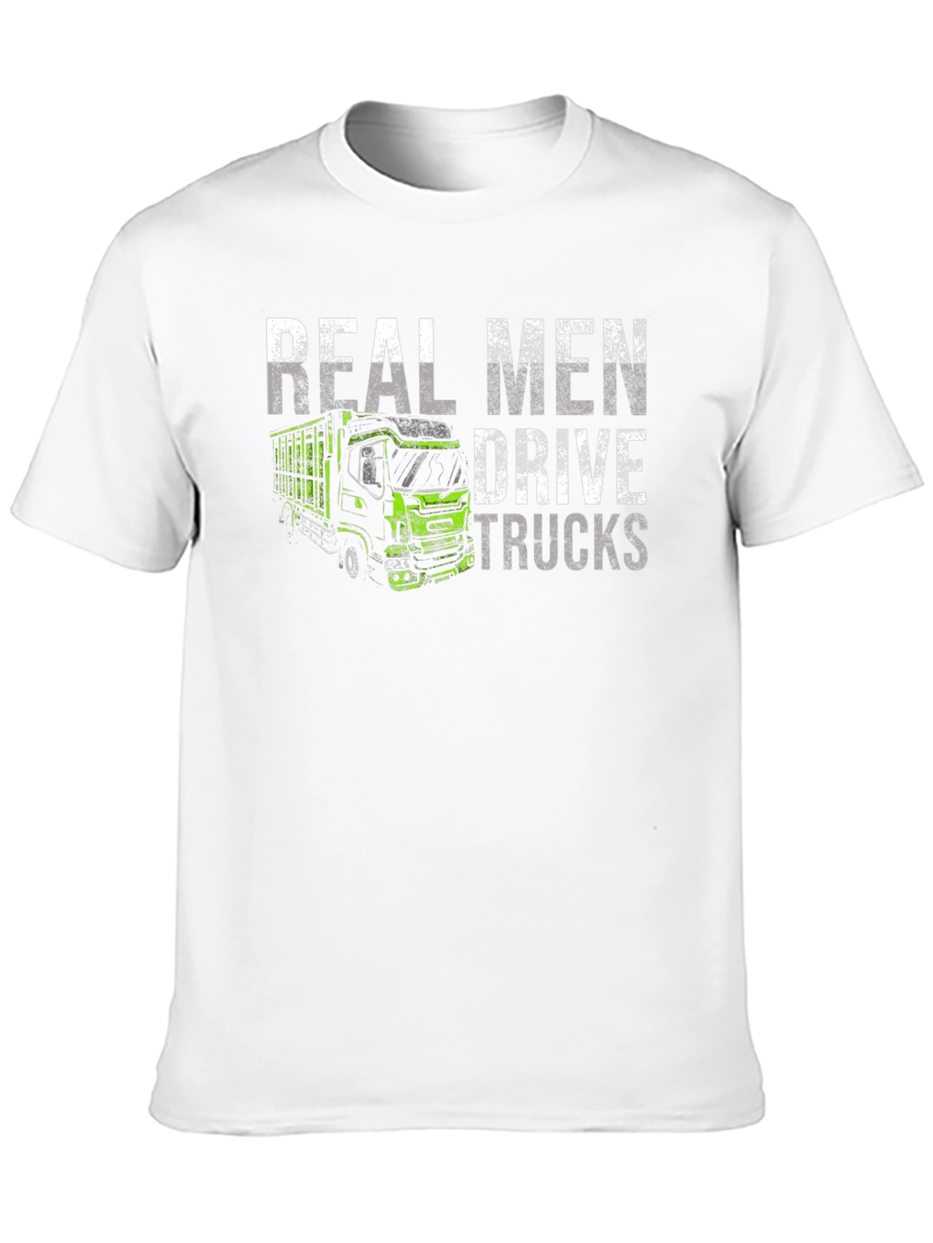 Real Men Drive Trucks Black T-Shirt