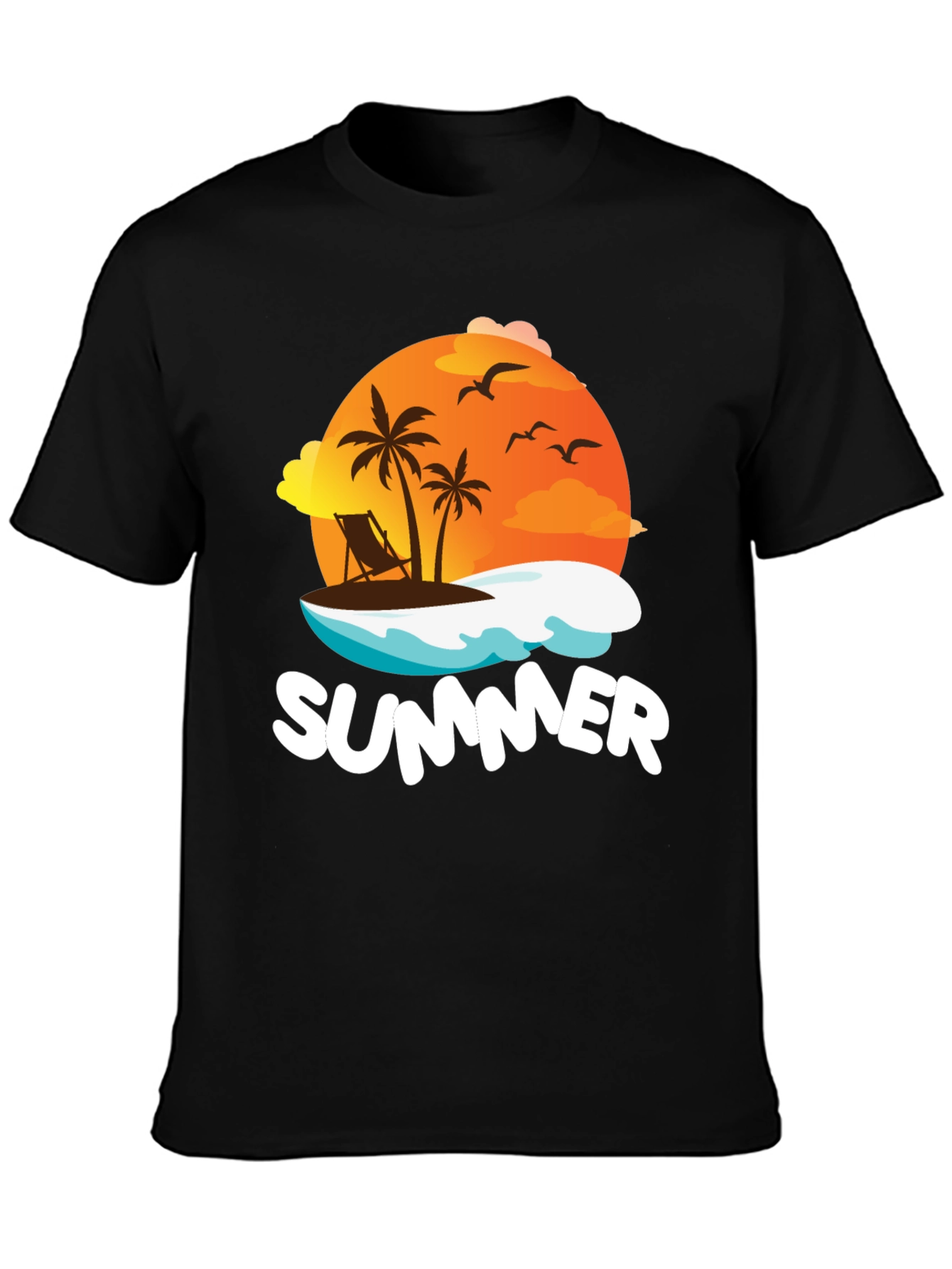 Summer Graphic T-Shirt Black