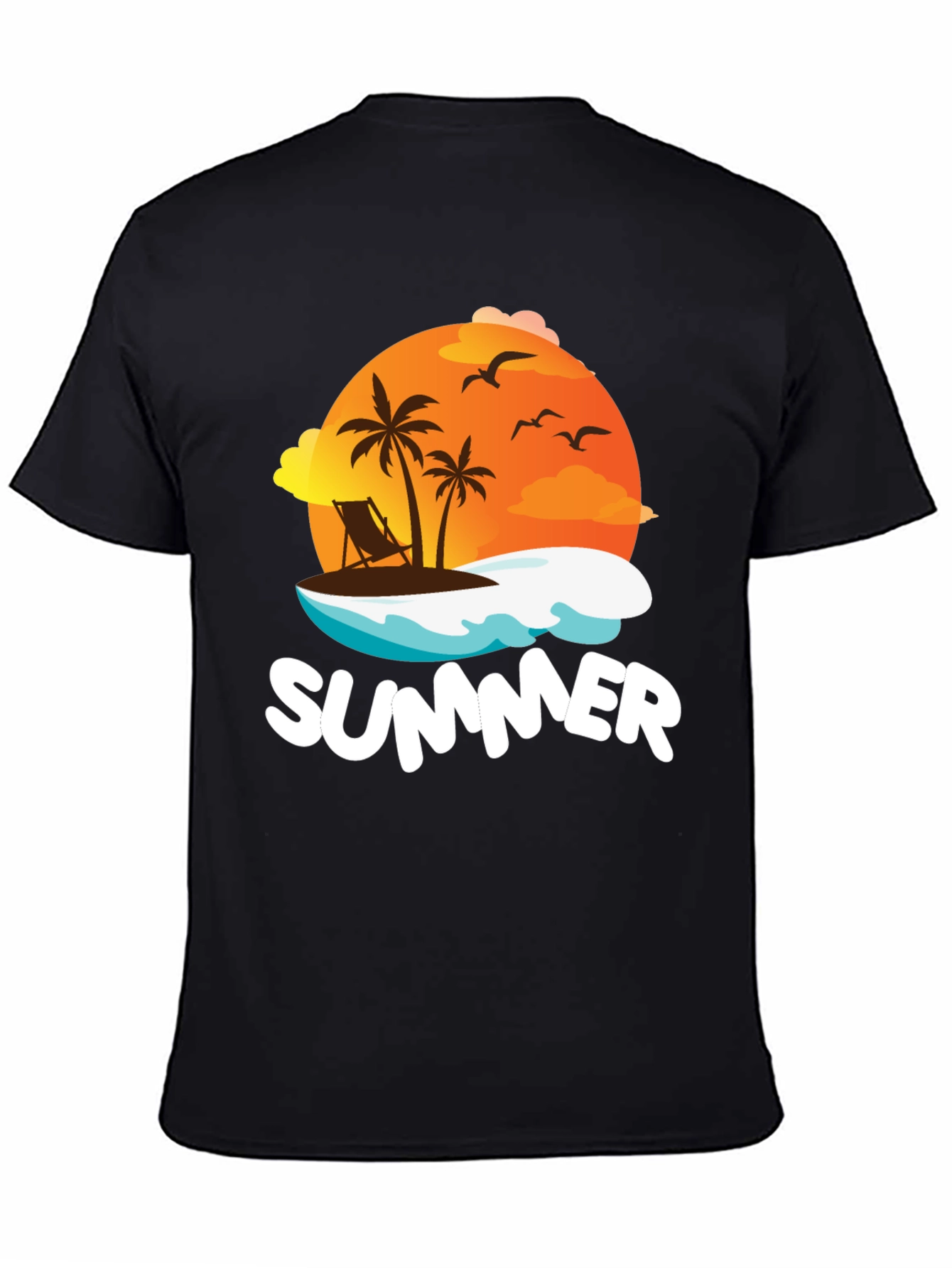 Summer Graphic T-Shirt Black