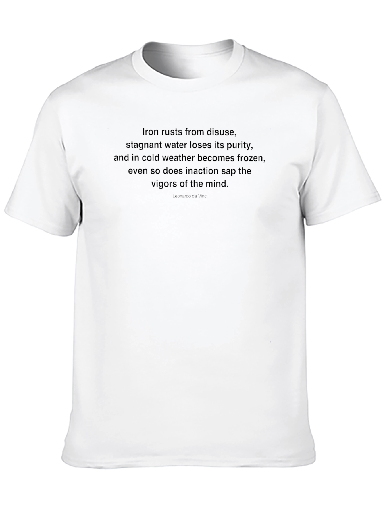 Inspirational Quote T-Shirt - Leonardo da Vinci