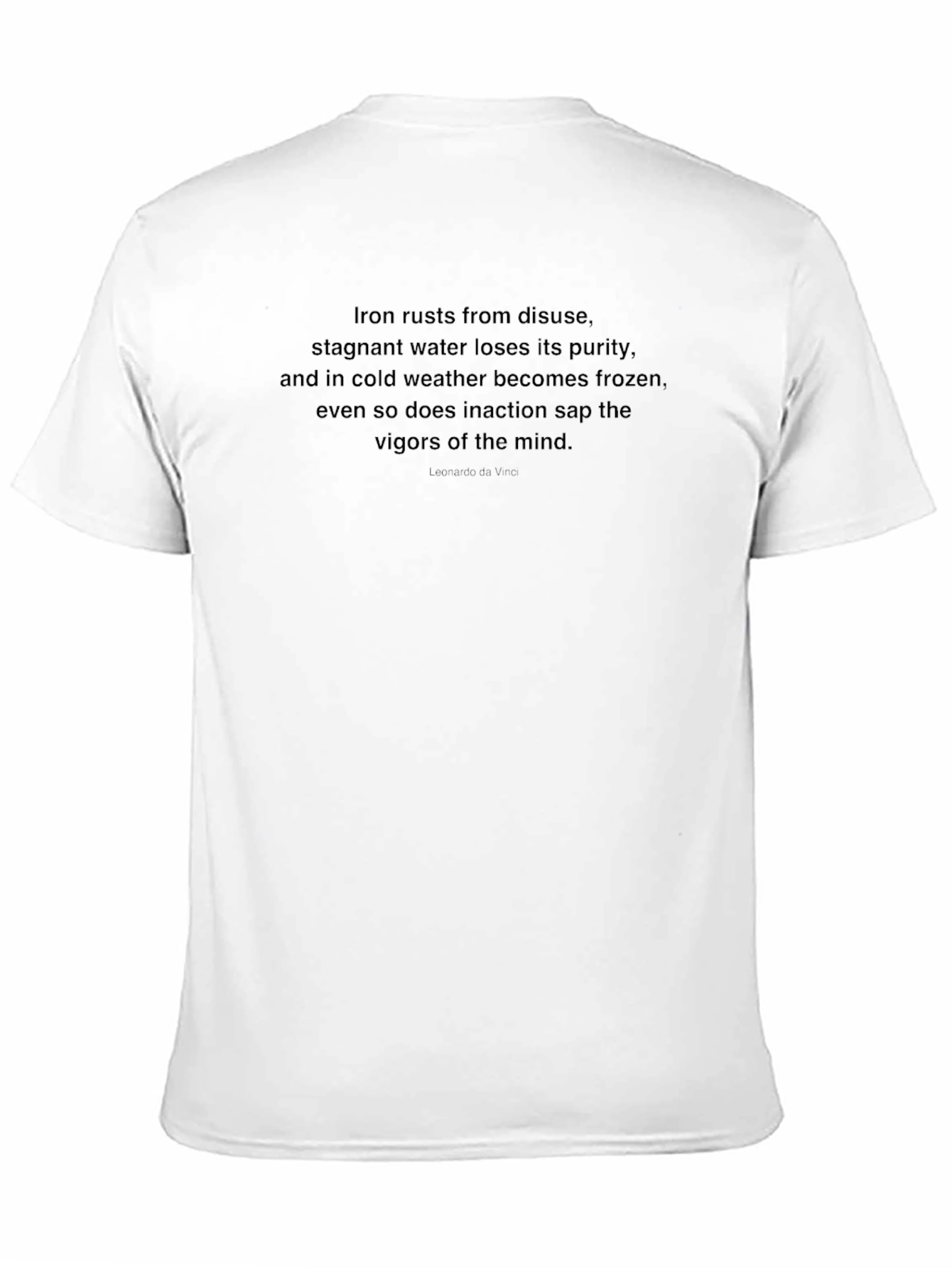 Inspirational Quote T-Shirt - Leonardo da Vinci