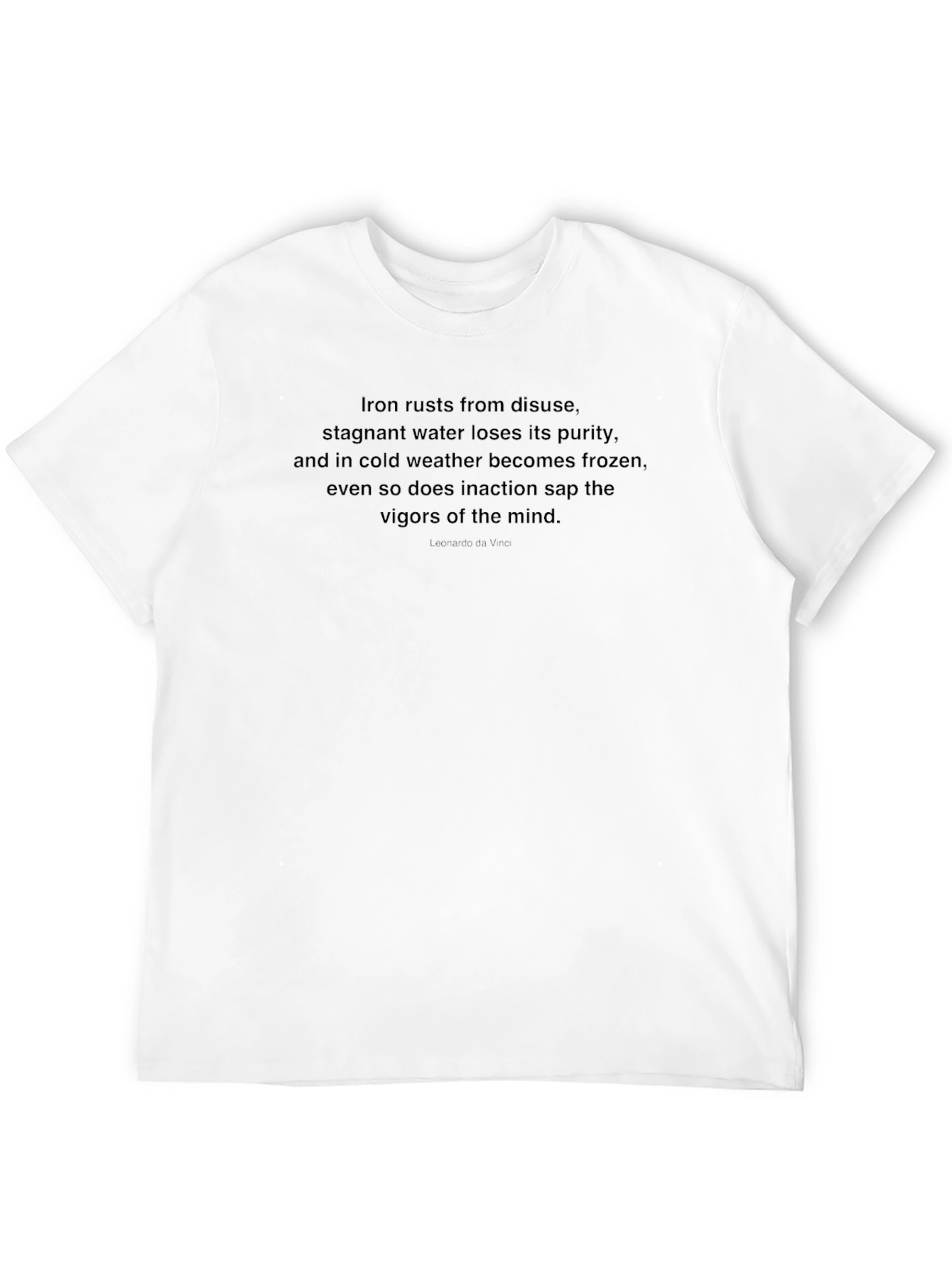 Inspirational Quote T-Shirt - Leonardo da Vinci
