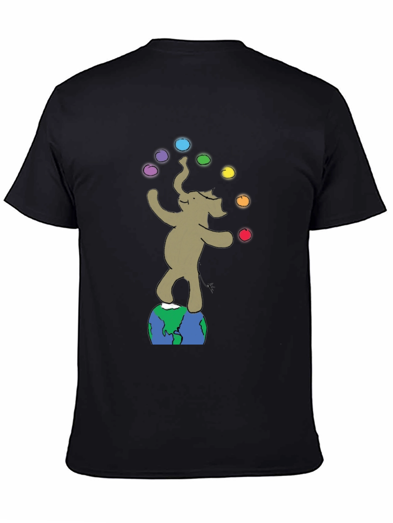 Elephant Juggling Earth Graphic Tee