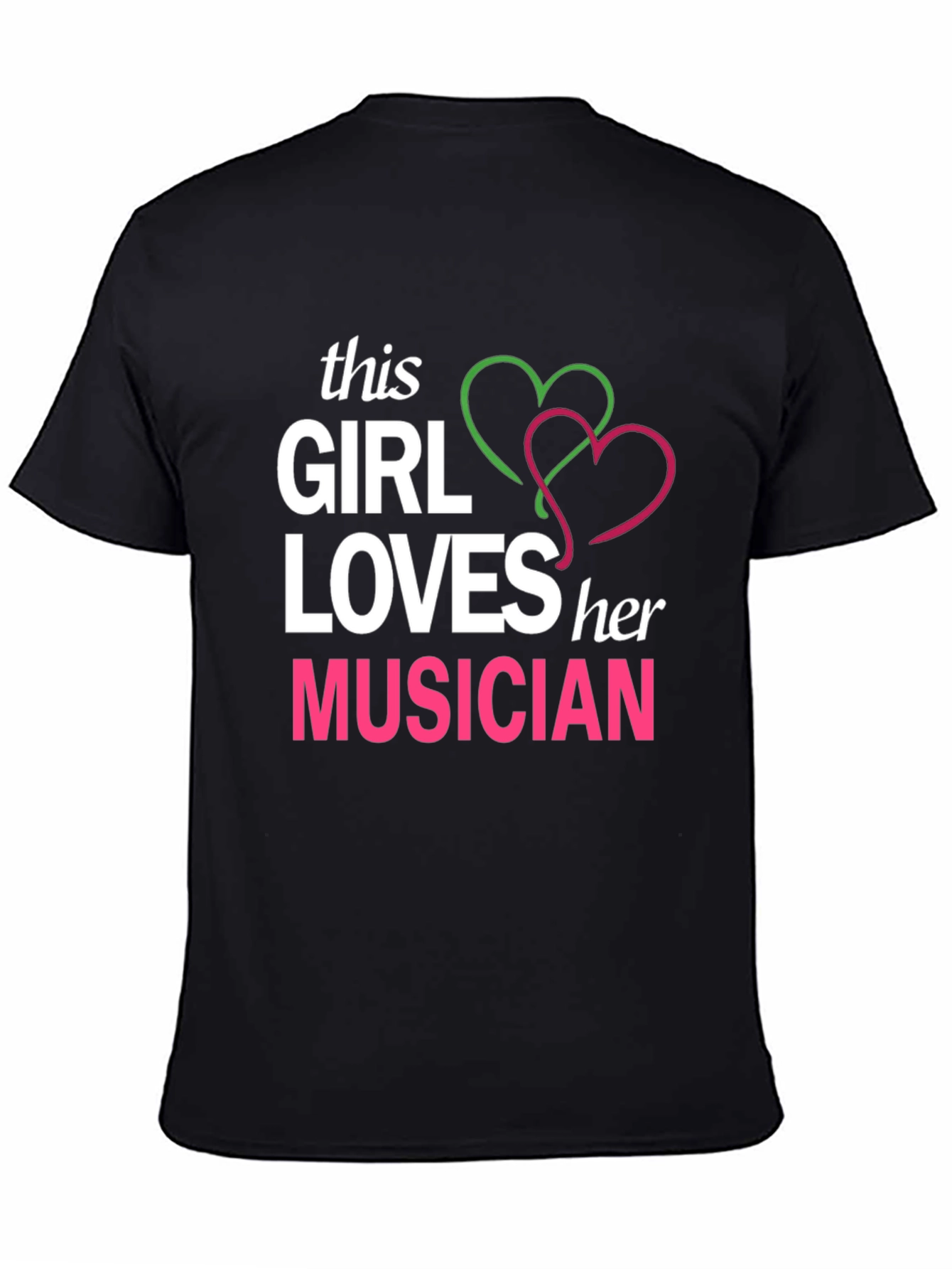 This Girl Loves Her Musician T-Shirt - Black