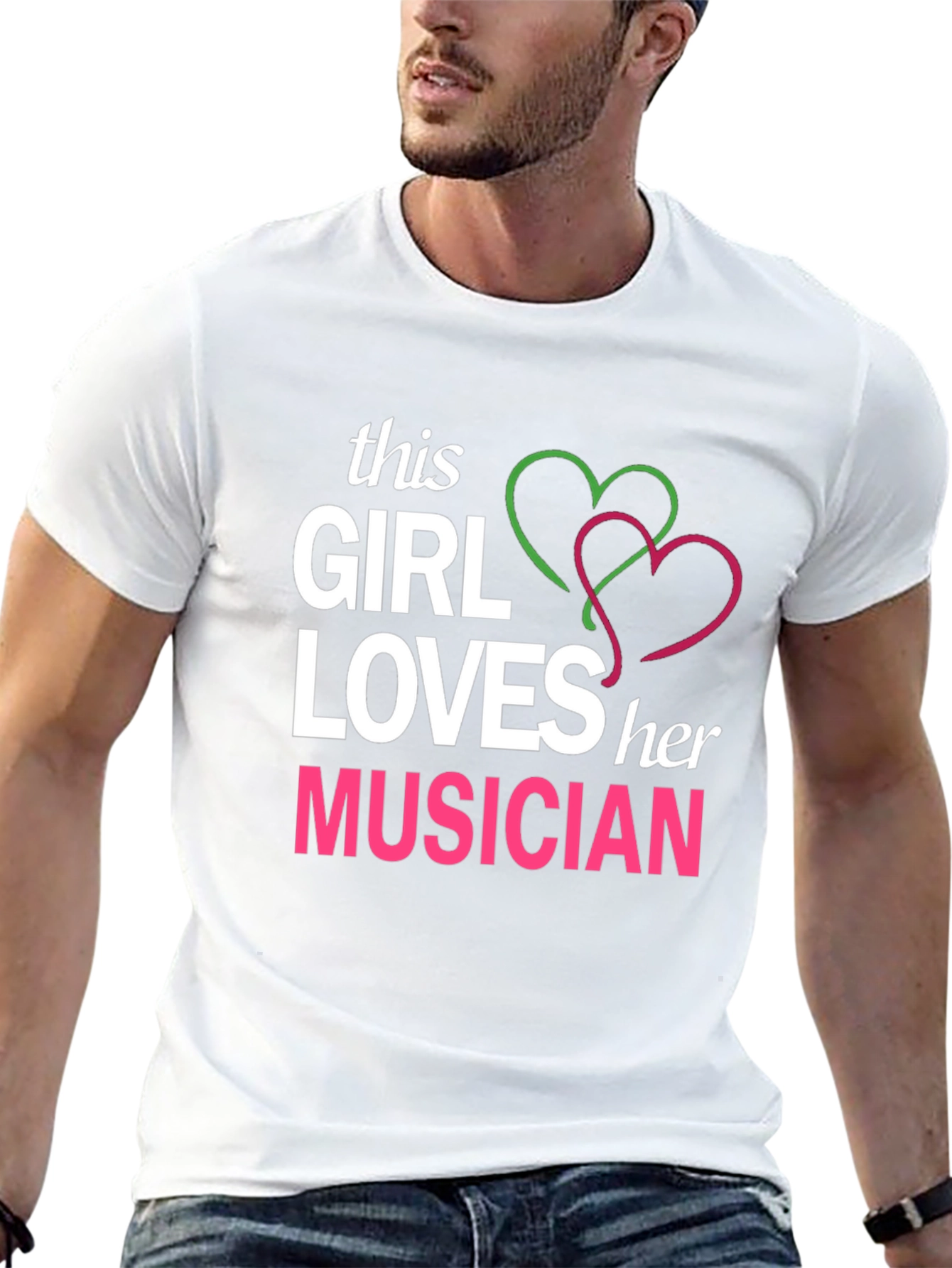 This Girl Loves Her Musician T-Shirt - Black