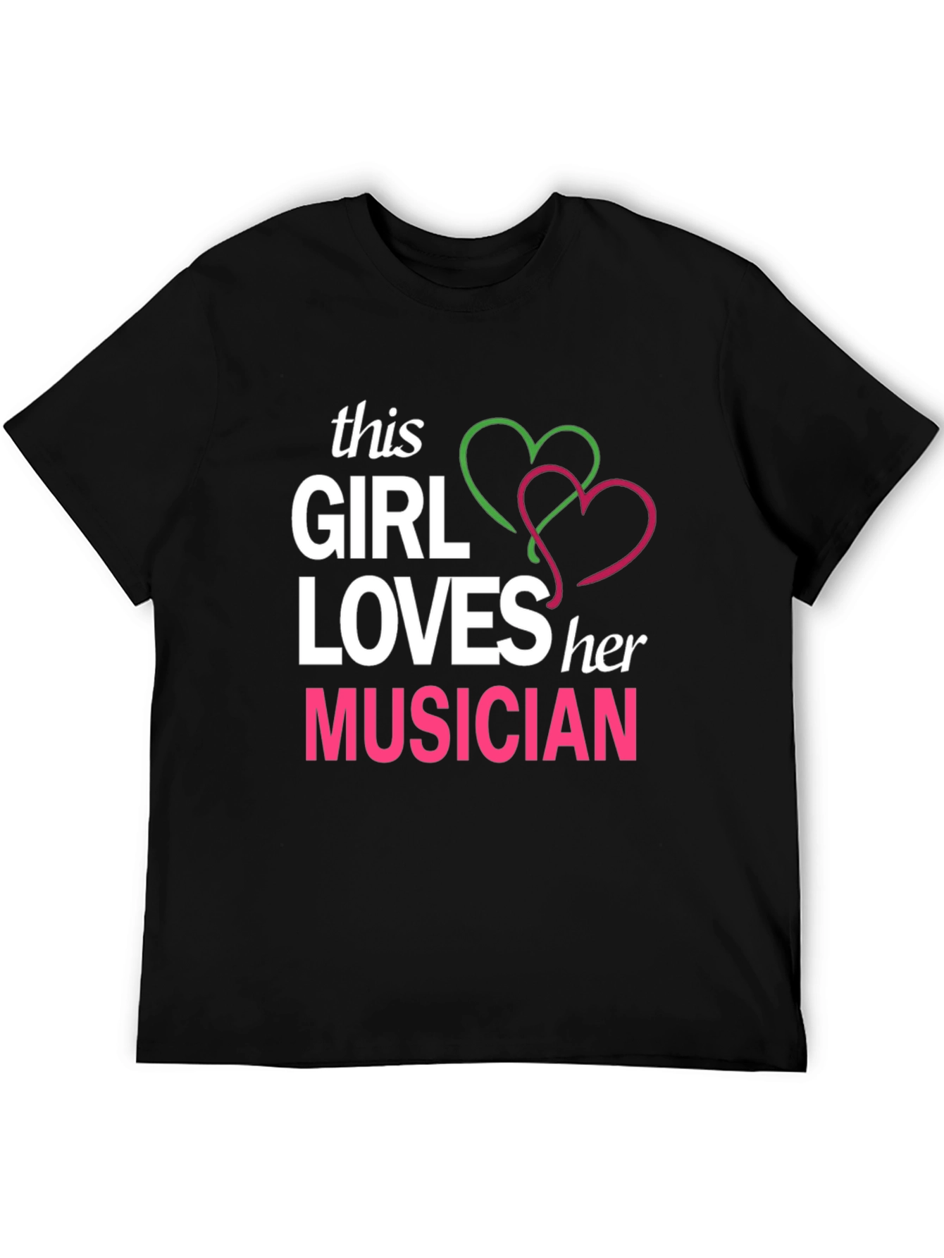 This Girl Loves Her Musician T-Shirt - Black