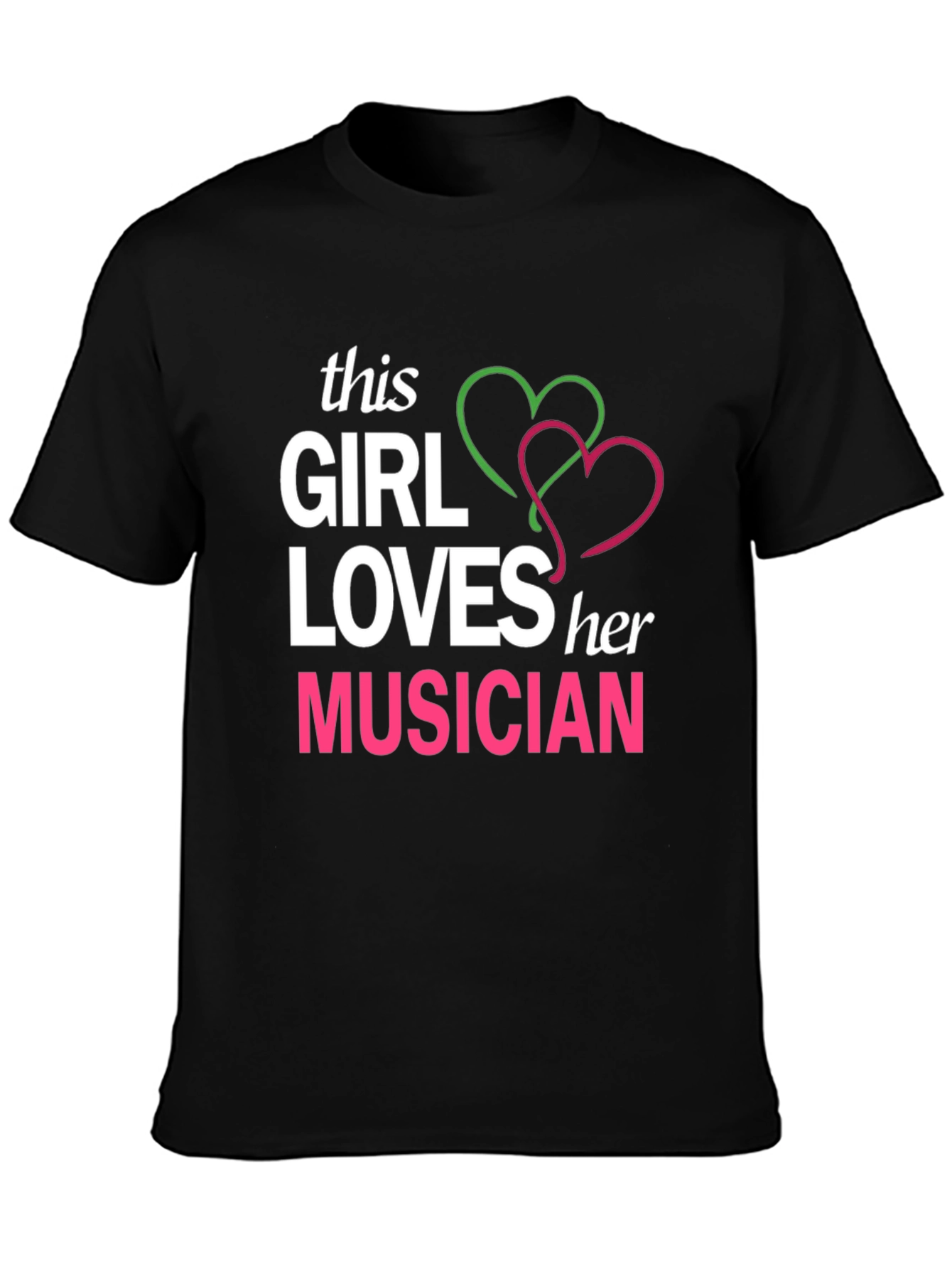 This Girl Loves Her Musician T-Shirt - Black