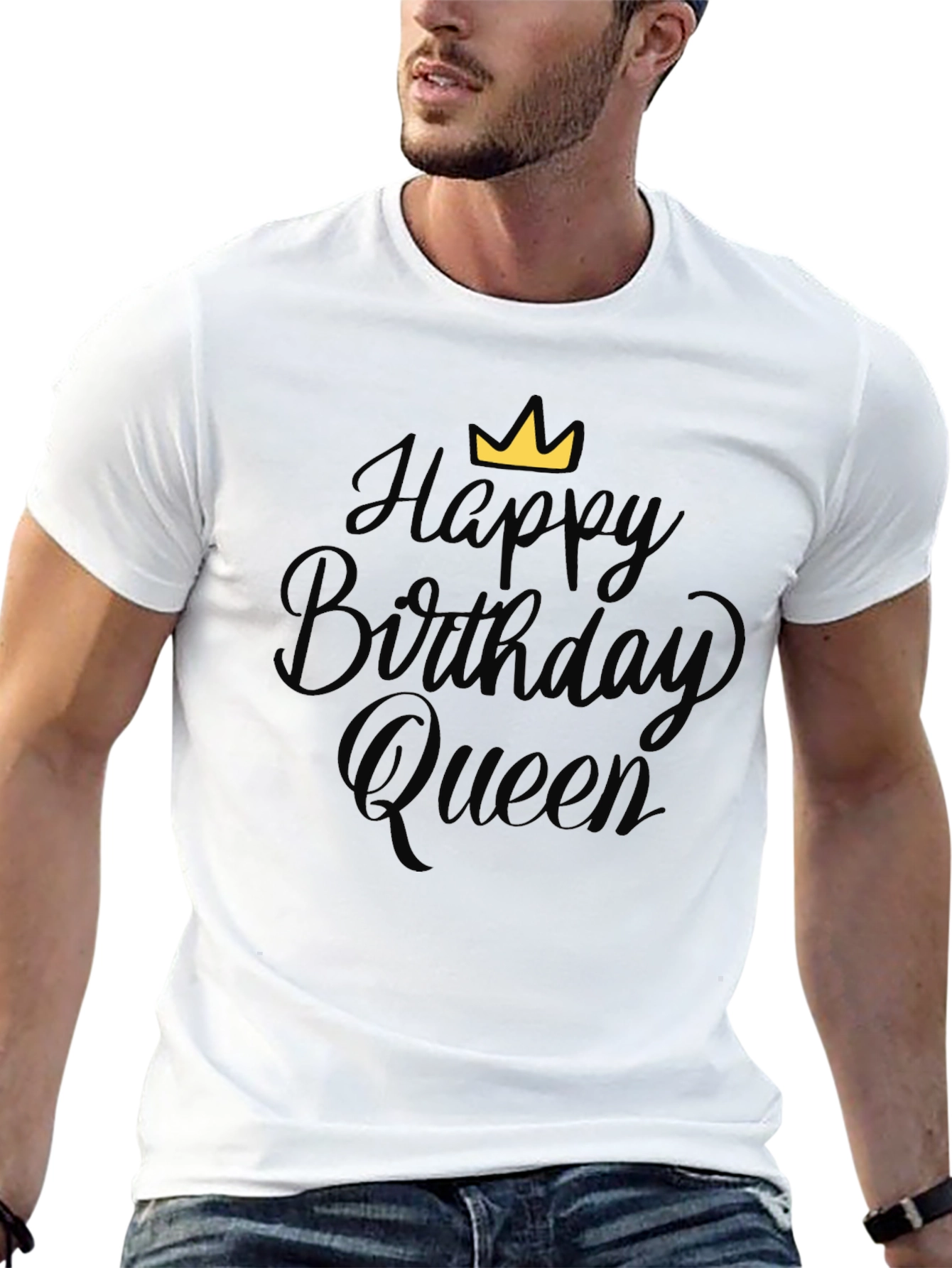 Happy Birthday Queen Black T-Shirt