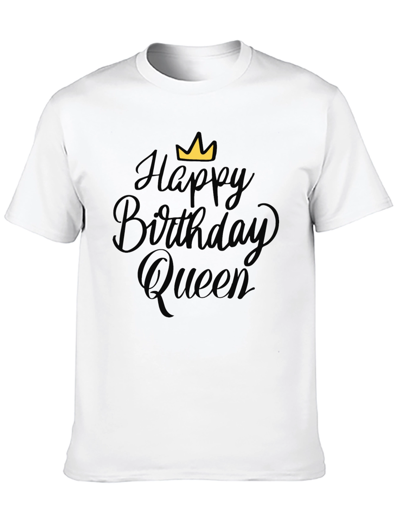 Happy Birthday Queen Black T-Shirt