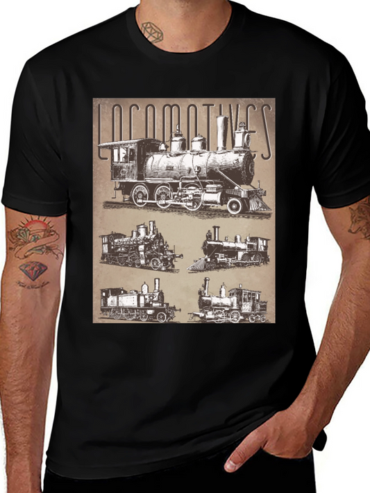 Locomotives T-Shirt - Vintage Train Design