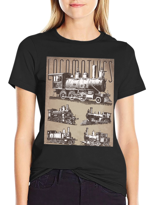 Locomotives T-Shirt - Vintage Train Design