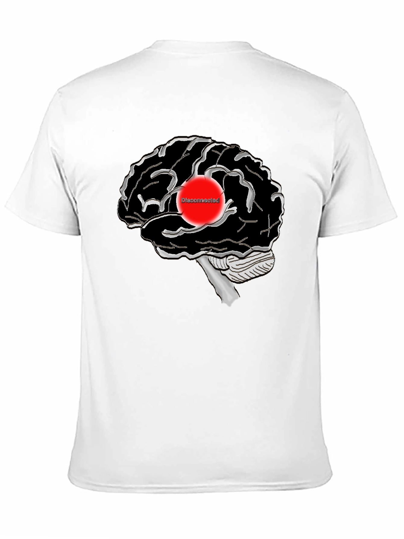 Disconnected Brain Graphic T-Shirt - Black