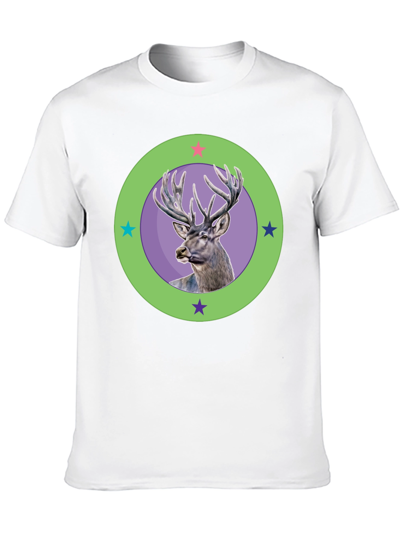 Deer Graphic Tee - Stylish Mens Black T-Shirt