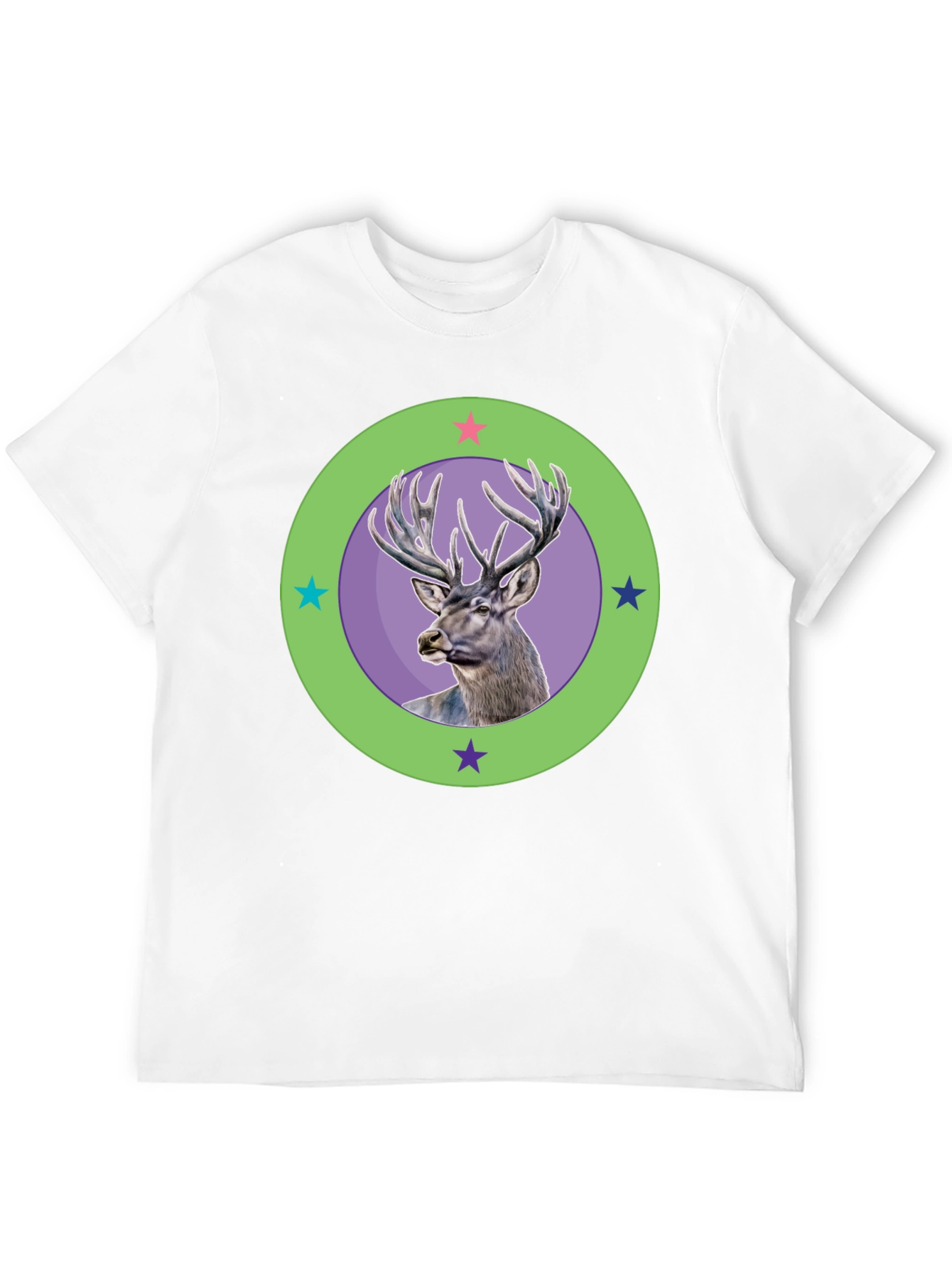 Deer Graphic Tee - Stylish Mens Black T-Shirt
