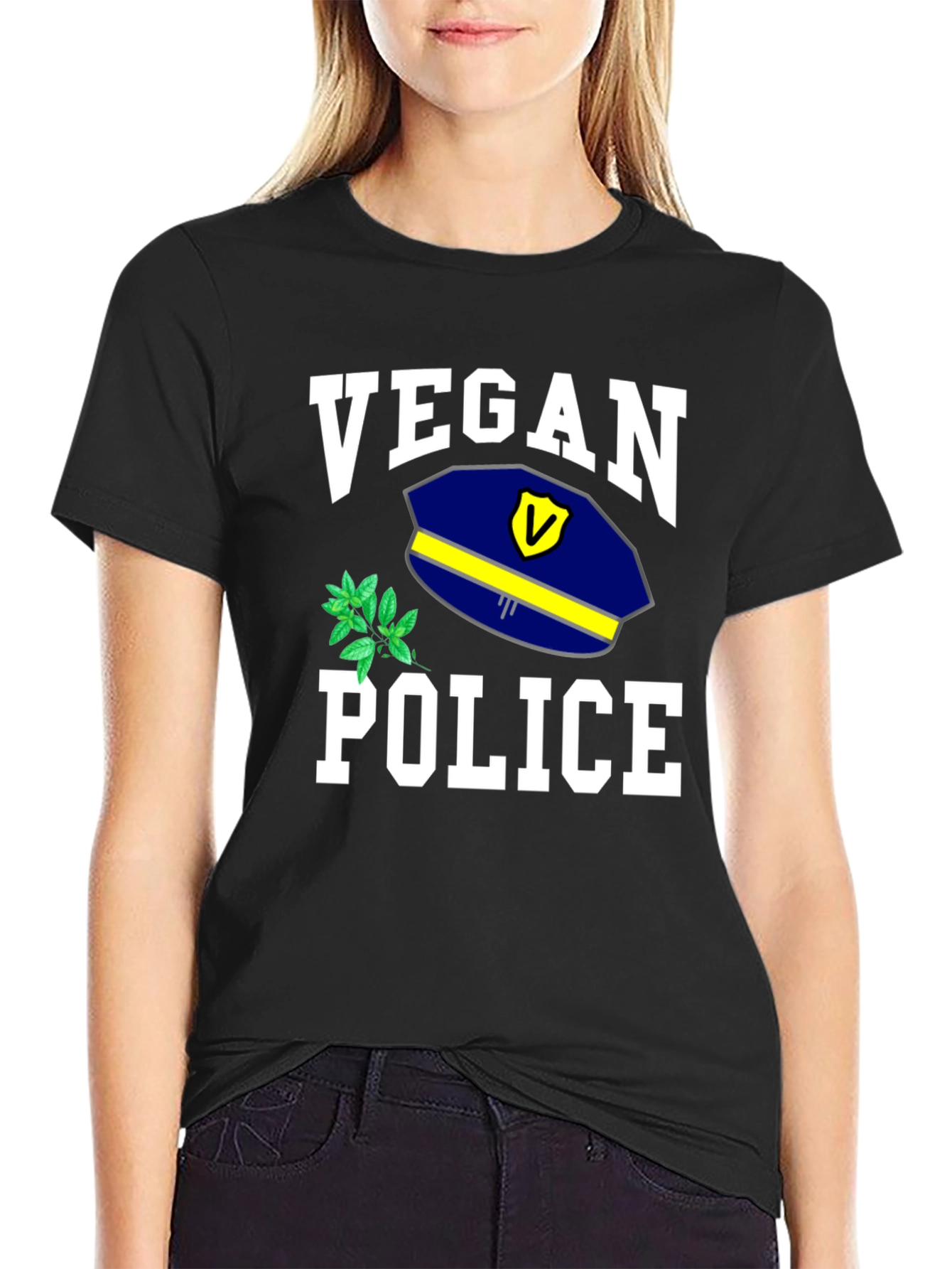 Vegan Police T-Shirt - Funny Graphic Tee