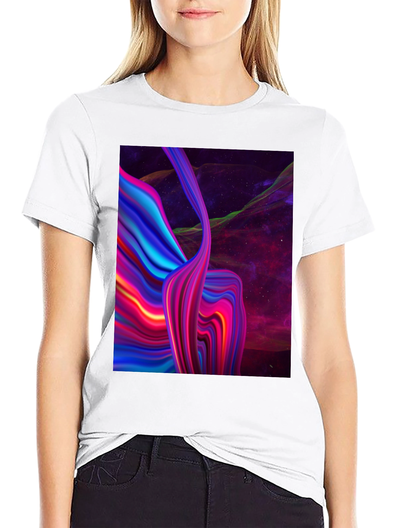 Abstract Galaxy Black T-Shirt