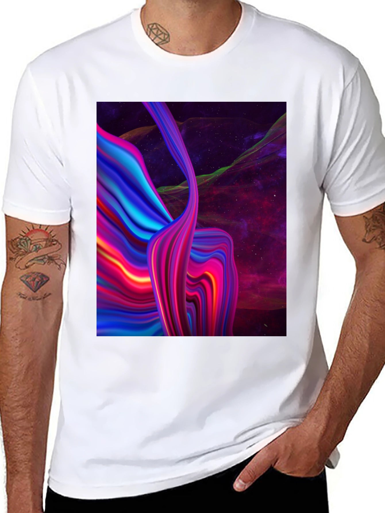 Abstract Galaxy Black T-Shirt